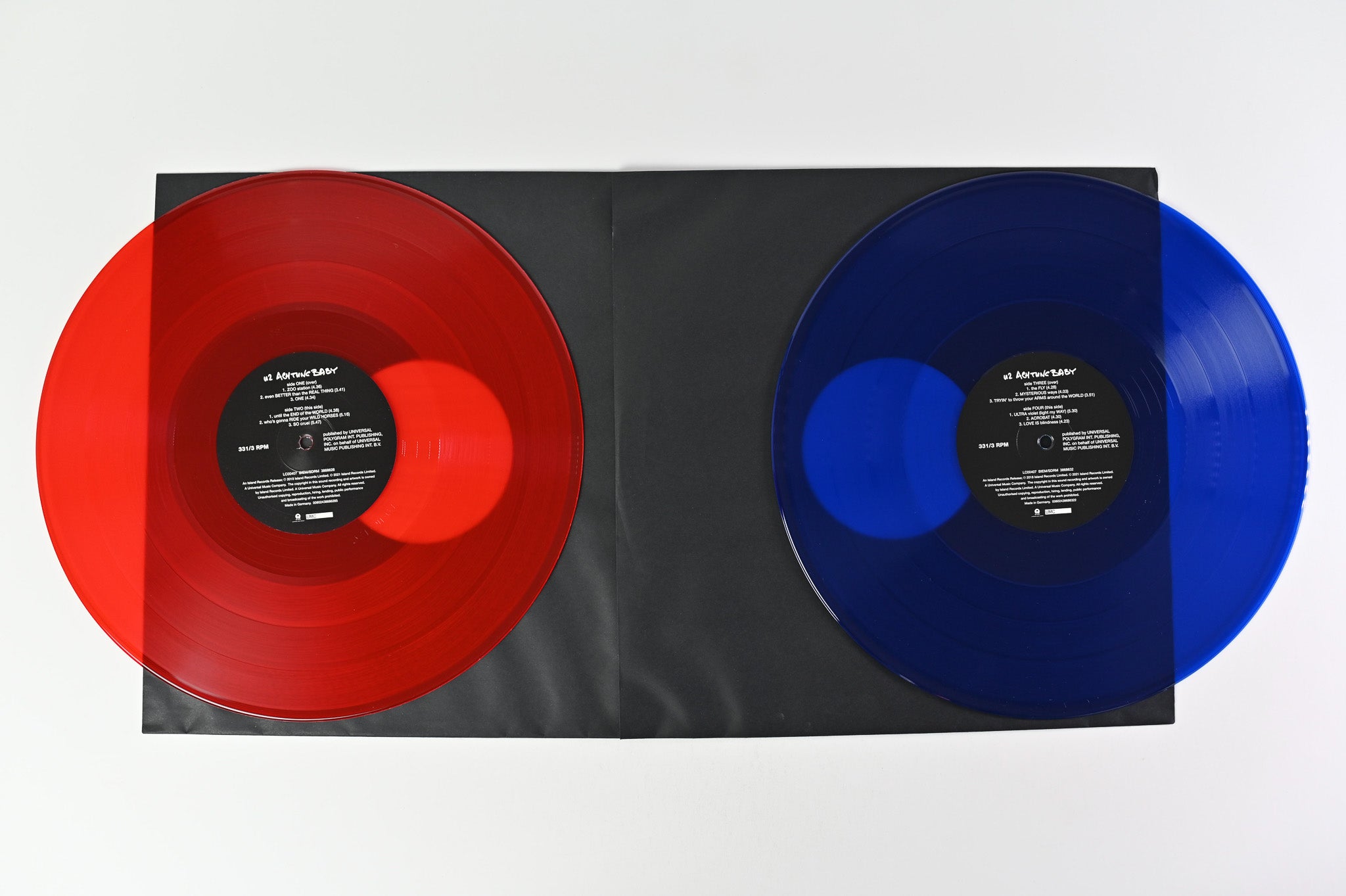 U2 - Achtung Baby on Island Red and Blue Ltd Numbered 30th Anniversary Special Edition