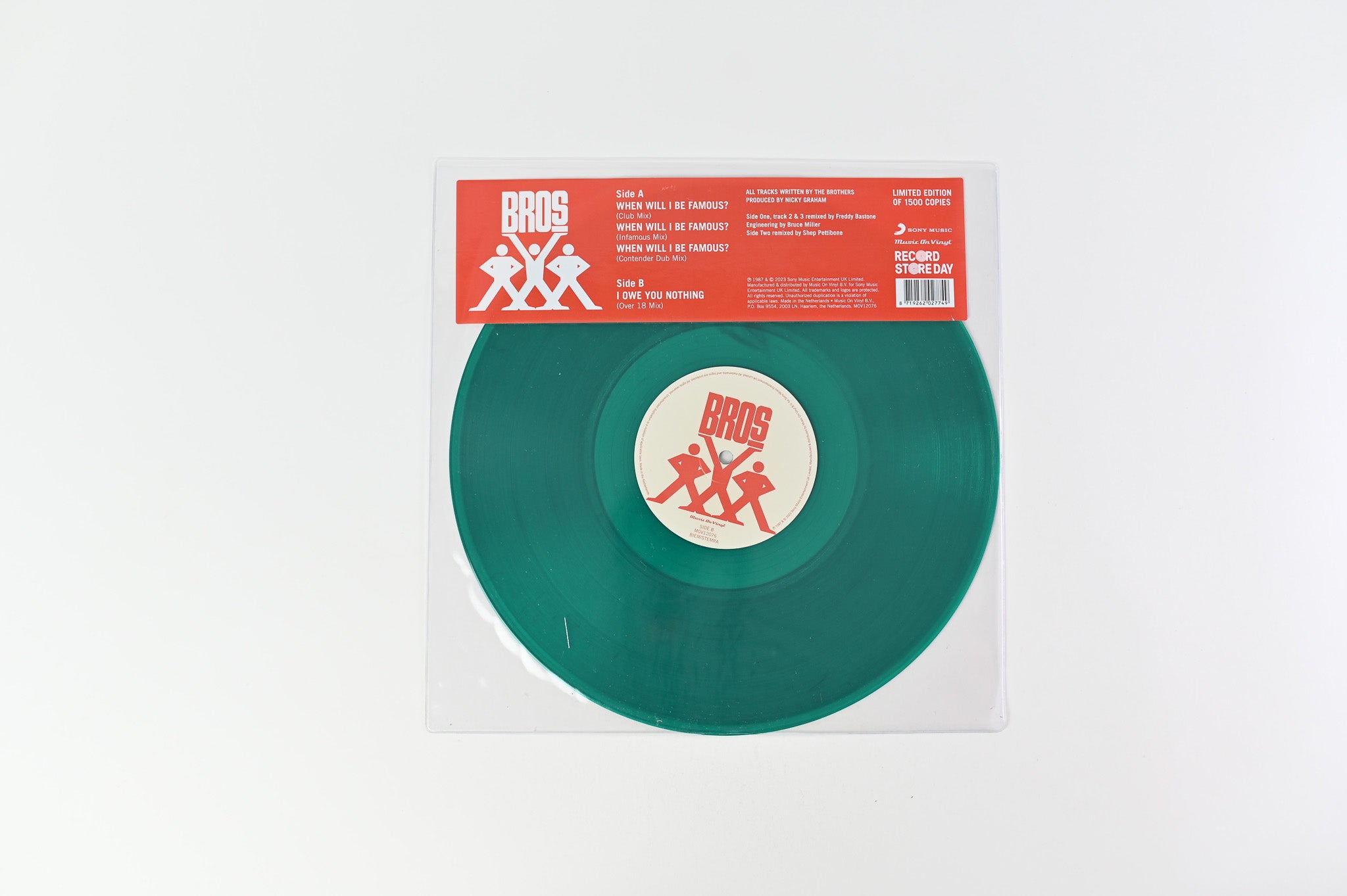 Bros - When Will I Be Famous? / I Owe You Nothing on Music On Vinyl Ltd RSD Green Transparent