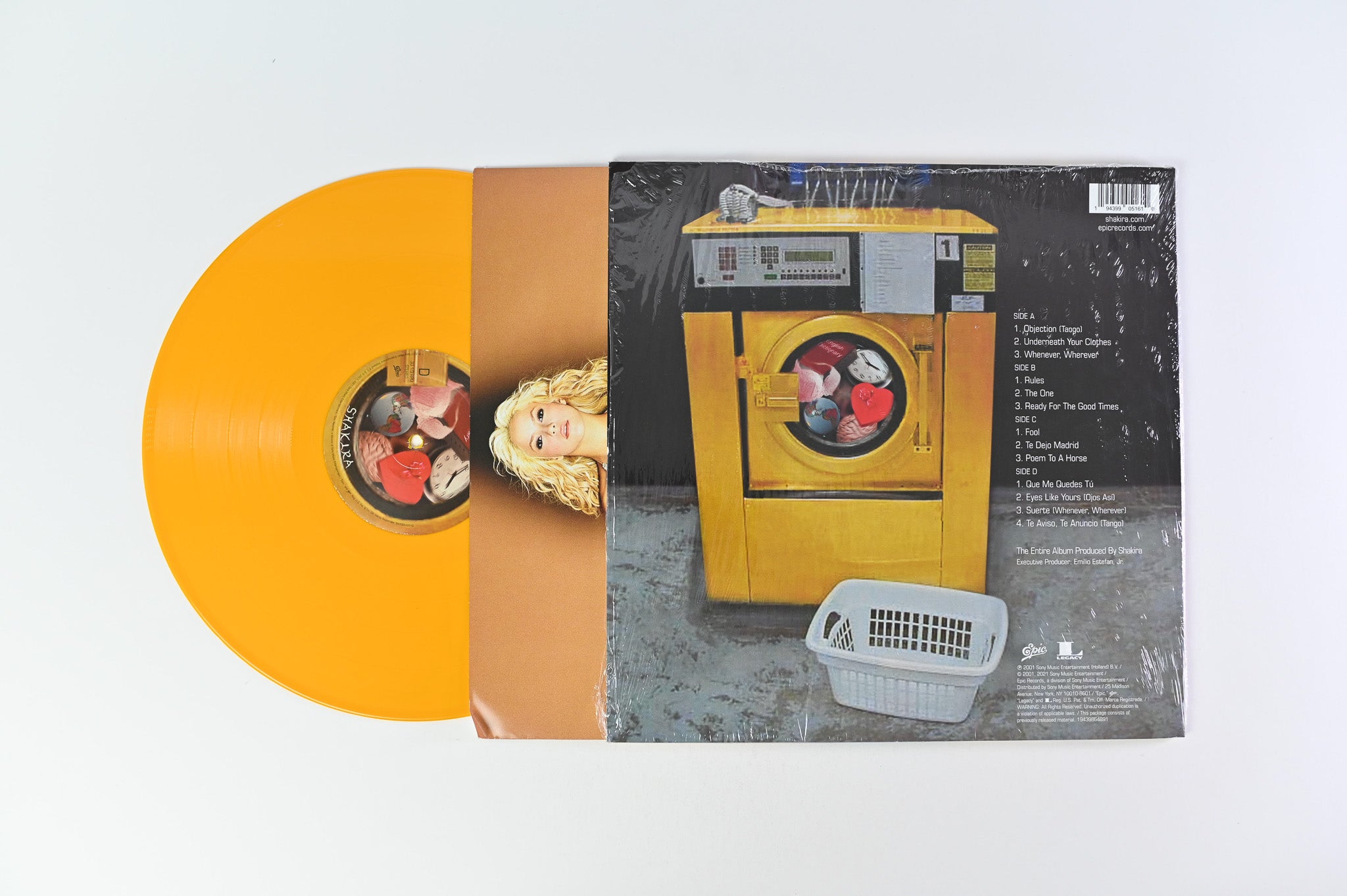 Shakira - Laundry Service on Epic Yellow Opaque Reissue