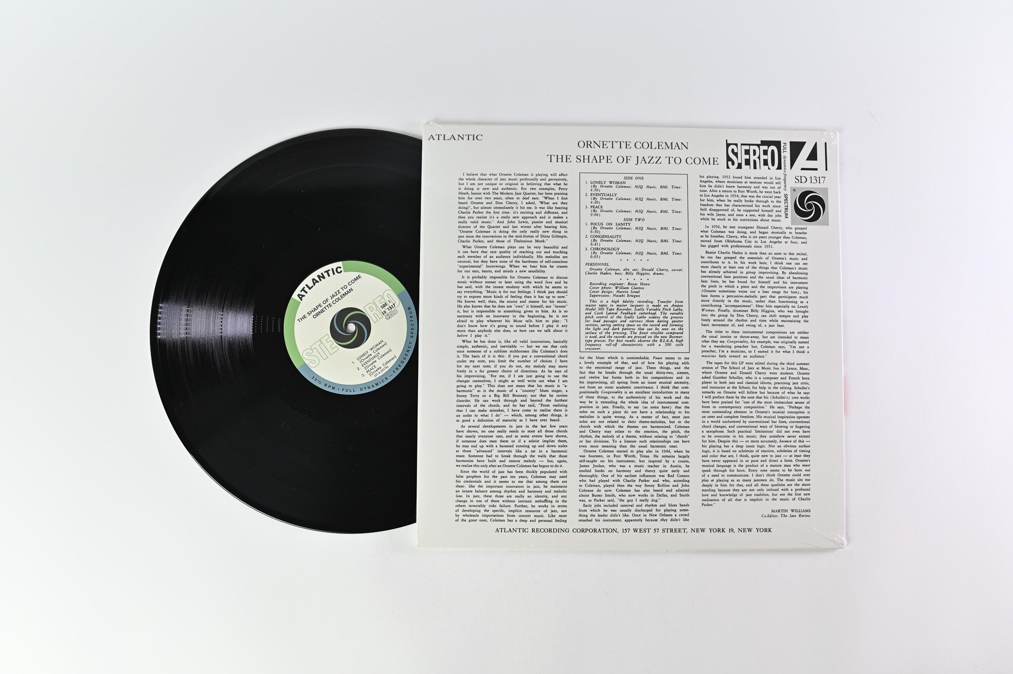 Ornette Coleman - The Shape Of Jazz To Come on Atlantic Speakers Corner 180 Gram Reissue