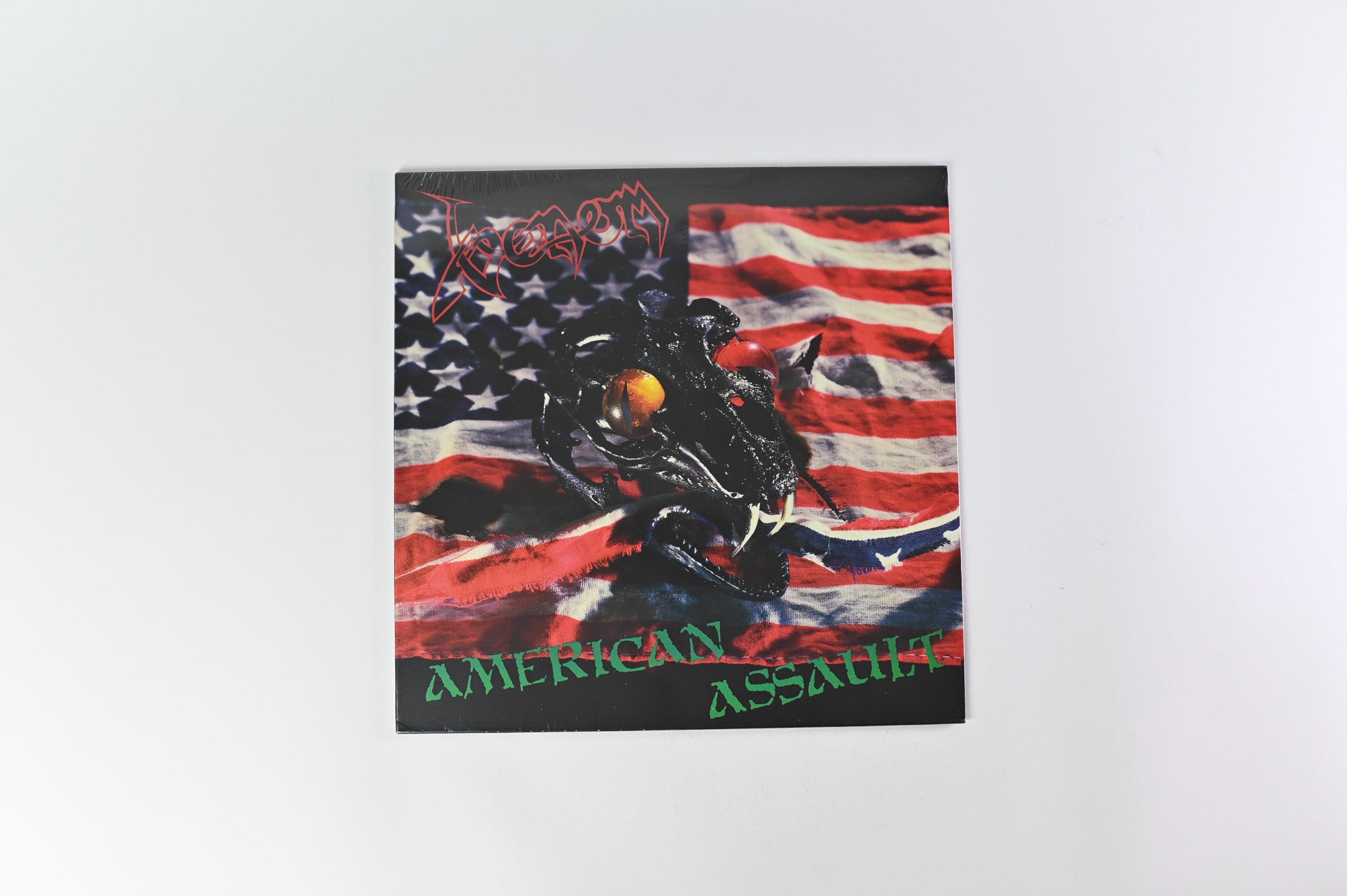 Venom - American Assault on Back on Black Red With Blue Splatter Vinyl Reissue Sealed