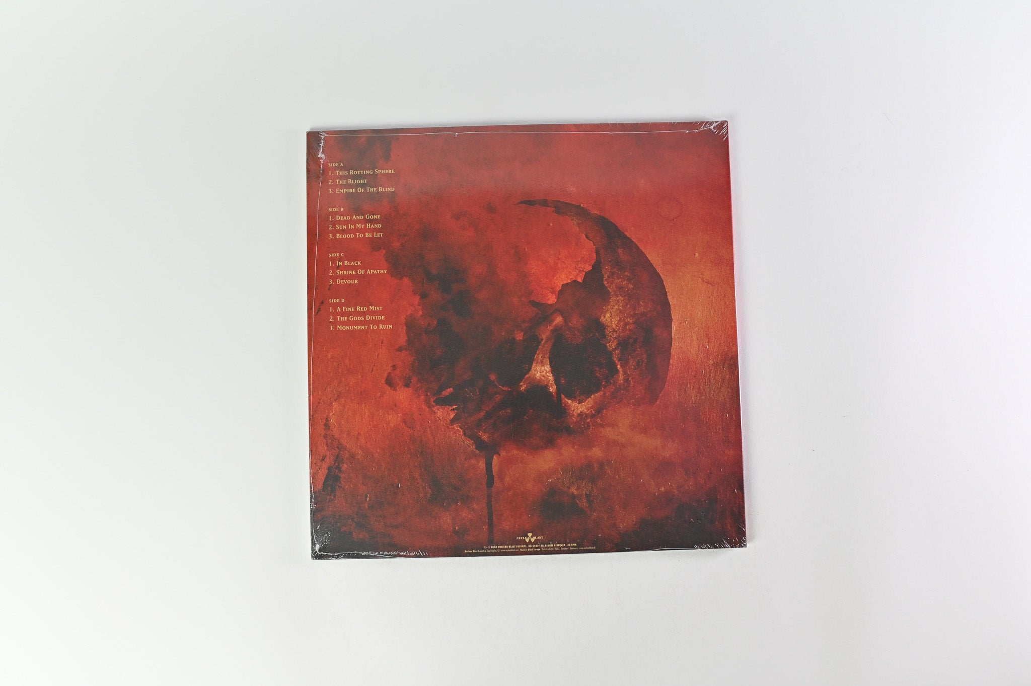 Heathen - Empire Of The Blind on Nuclear Blast Ltd 45 RPM Red & Black Swirl Sealed