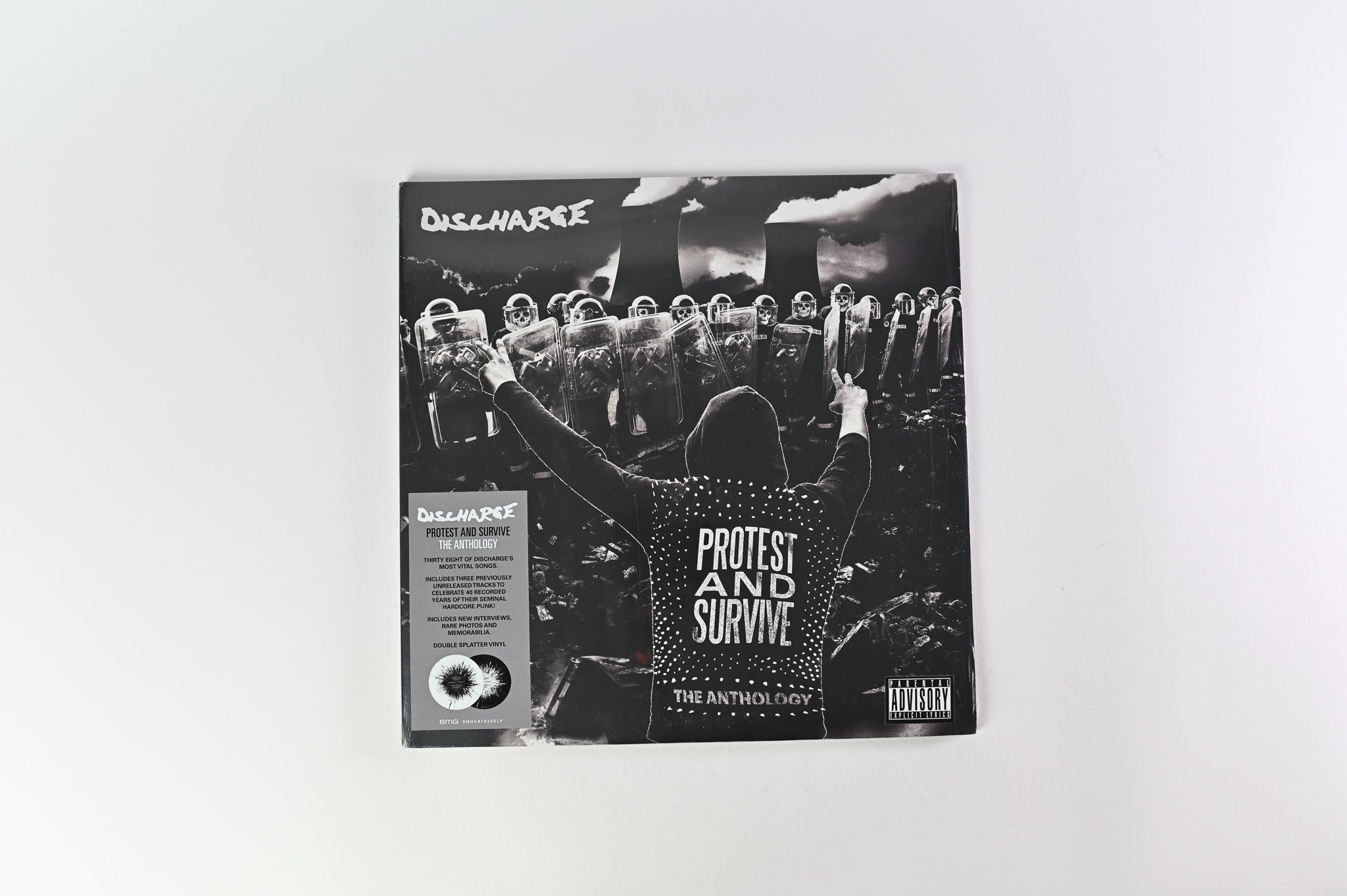 Discharge - Protest And Survive: The Anthology on BMG Black & White Splatter Sealed