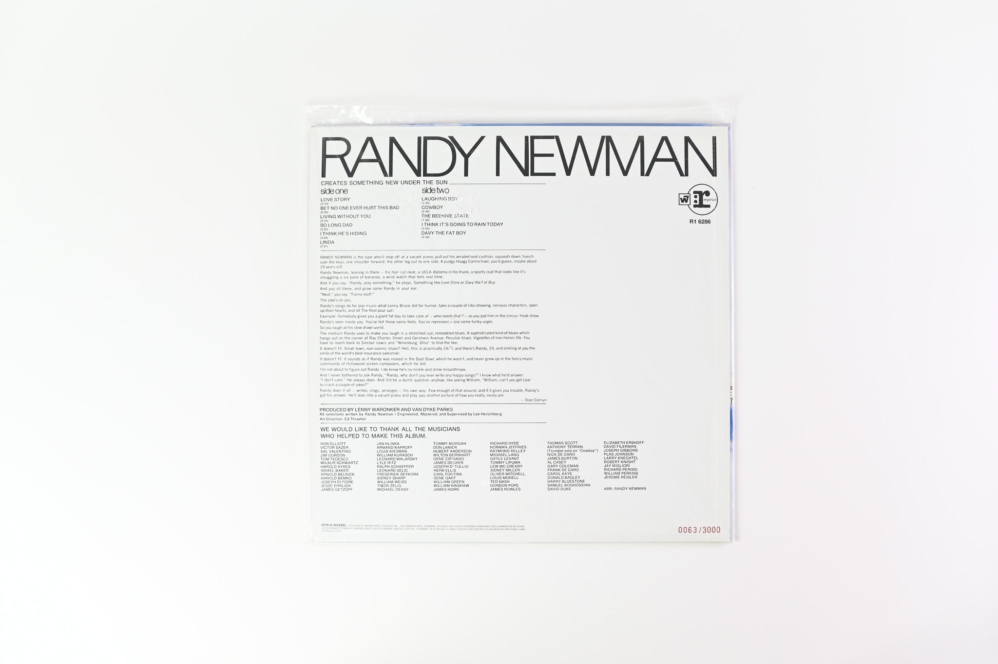 Randy Newman - Randy Newman on Reprise Ltd Numbered RSD Reissue Sealed