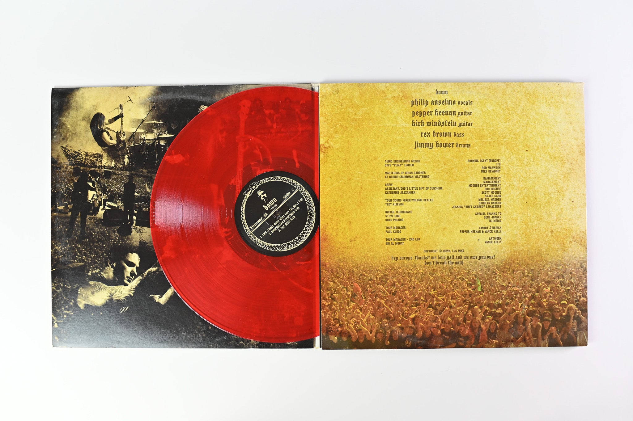 Down - Threefold Live: Diary Of A Mad Band on Down Red Vinyl