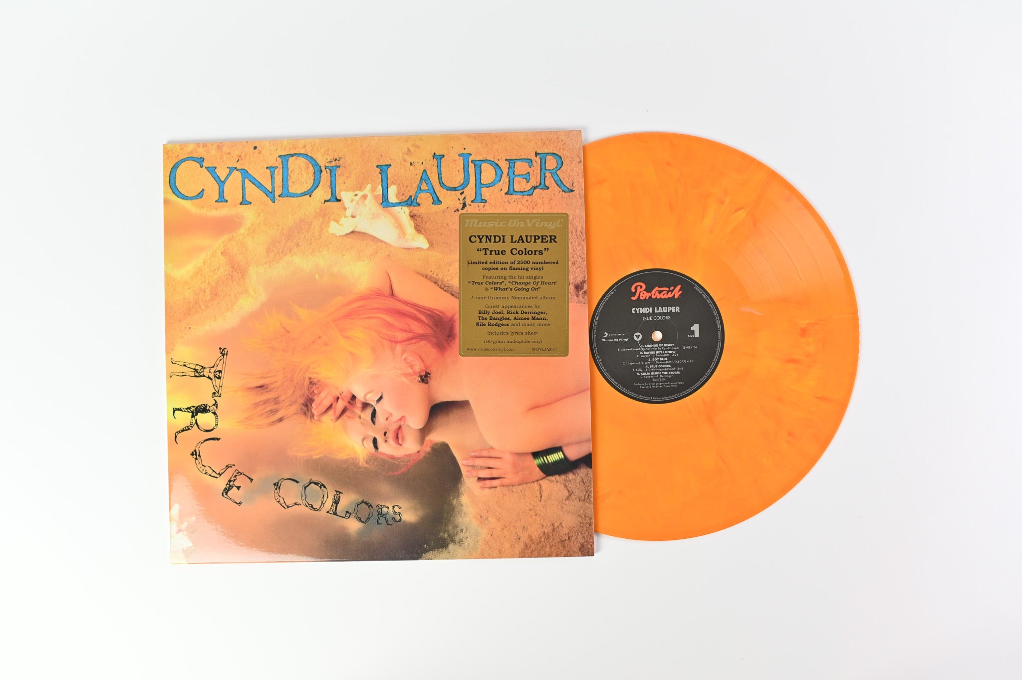Cyndi Lauper - True Colors on MOV Ltd Numbered Flaming Orange Reissue