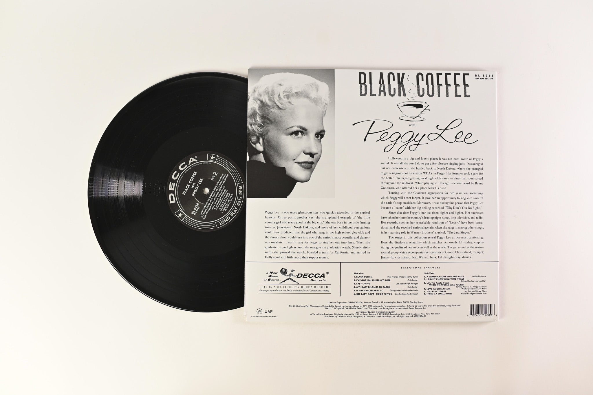 Peggy Lee - Black Coffee With Peggy Lee Reissue on Decca/Acoustic Sounds Series