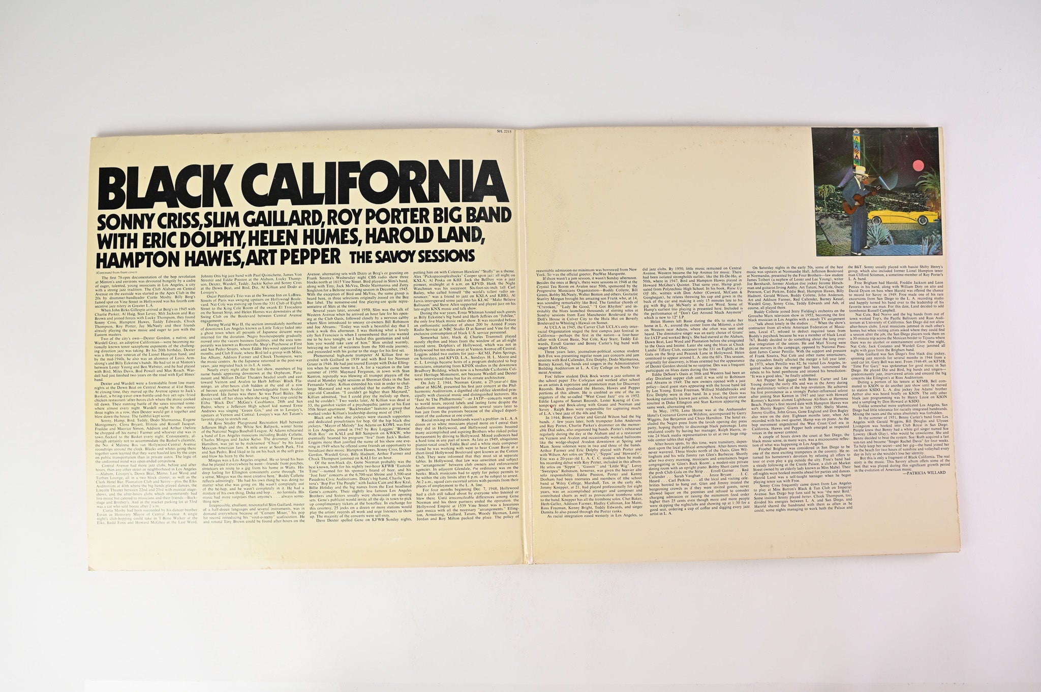 Sonny Criss, Slim Gaillard, Roy Porter Big Band With Eric Dolphy, Helen Humes, Harold Land, Hampton Hawes, Art Pepper – Black California on Savoy