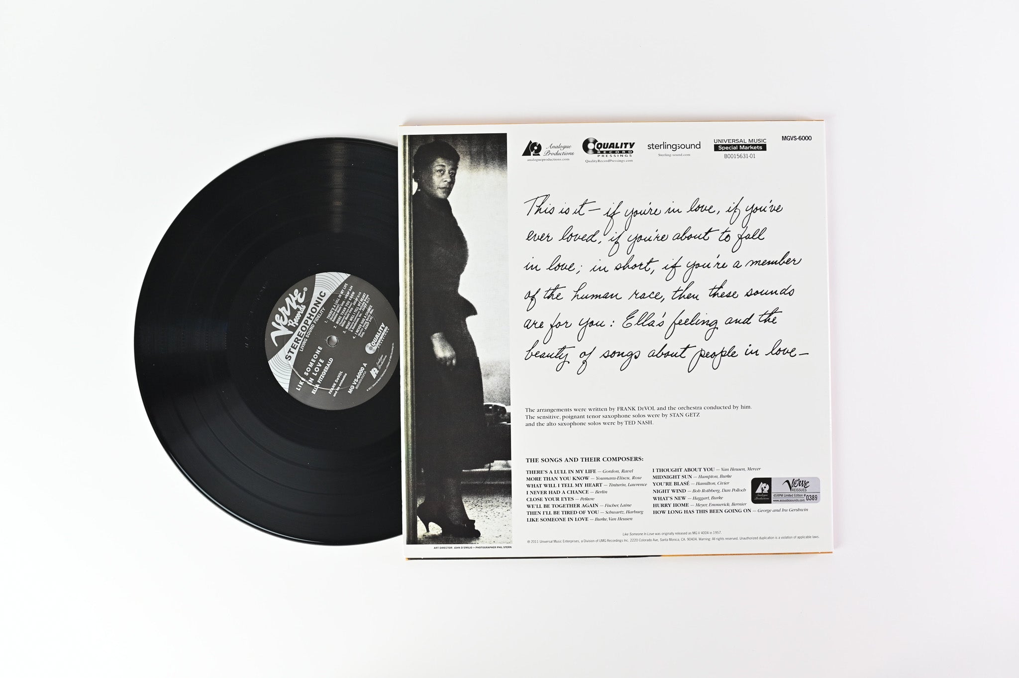 Ella Fitzgerald - Like Someone In Love on Verve Ltd Numbered Reissue