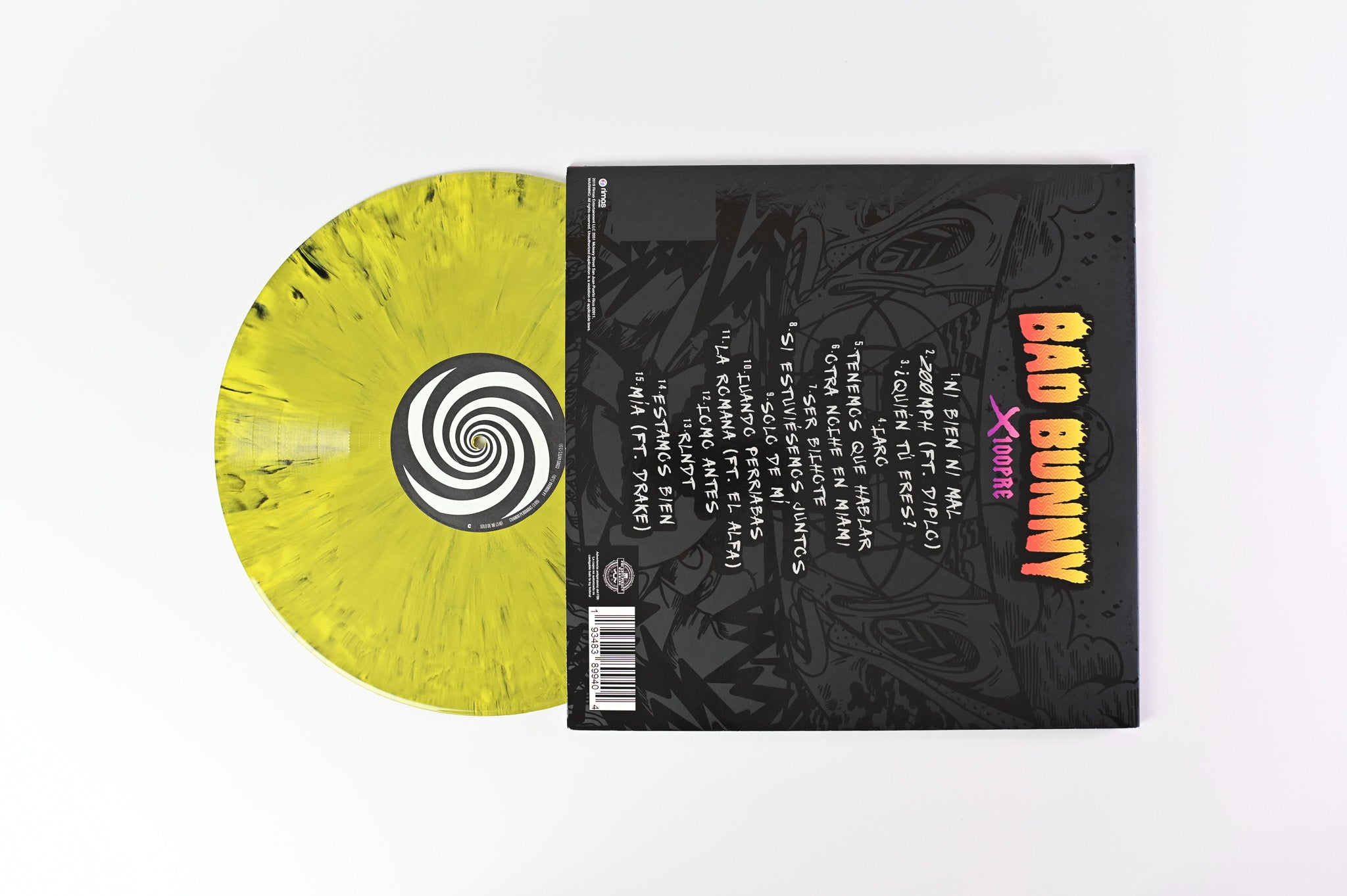 Bad Bunny - X 100PRE on Rimas Yellow Splatter