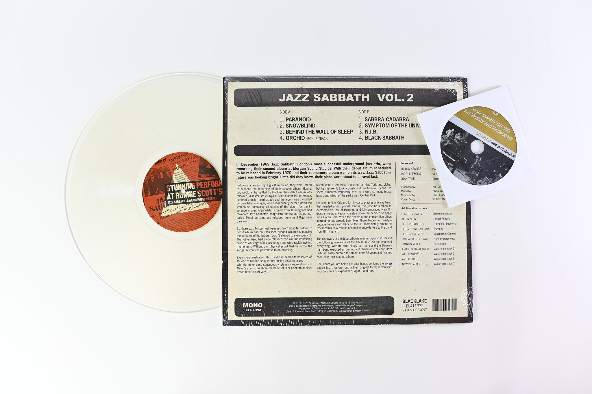Jazz Sabbath - Vol. 2 RSD Limited Edition Mono on Blacklake Translucent Natural Vinyl