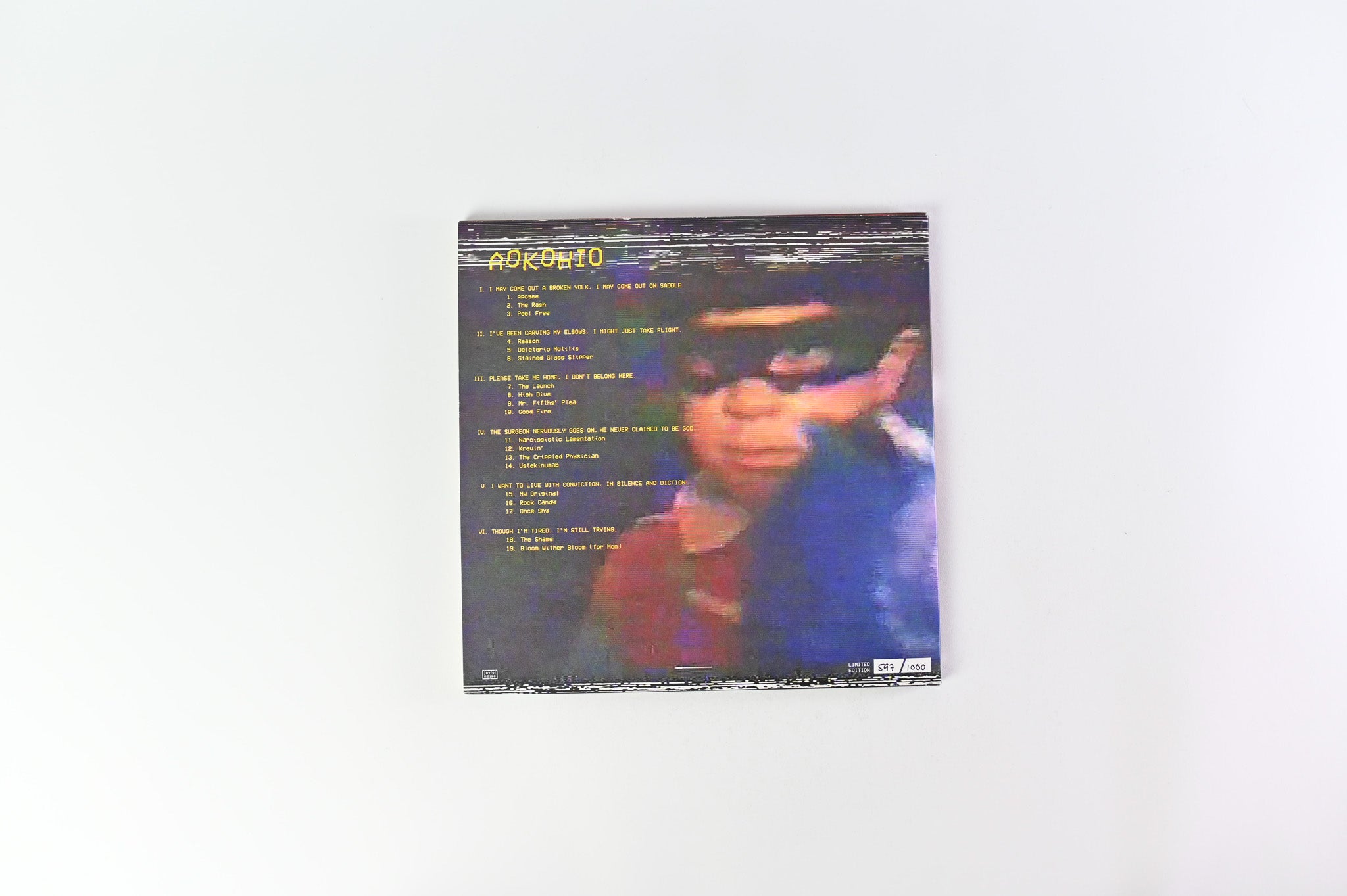 Why? - Aokohio on Joyful Noise Recordings Limited, Numbered on Blue/Yellow/Red & Bone Vinyl 45 RPM