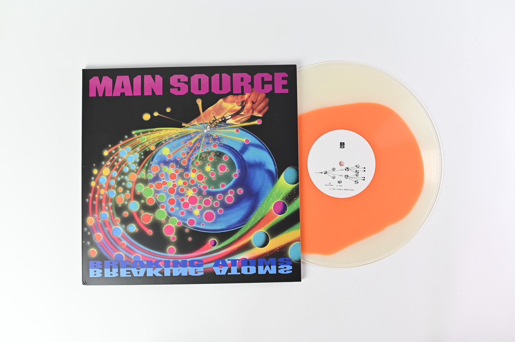 Main Source - Breaking Atoms Reissue on Vinyl Me, Please Orange in Clear Vinyl