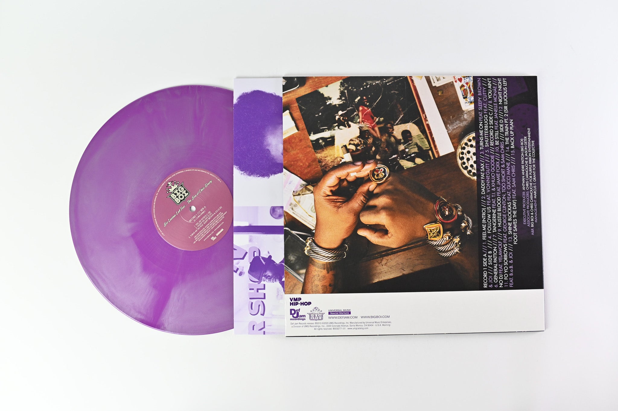Big Boi - Sir Lucious Left Foot... The Son Of Chico Dusty Reissue on Def Jam Recordings Vinyl Me, Please Purple/Silver Swirl Vinyl