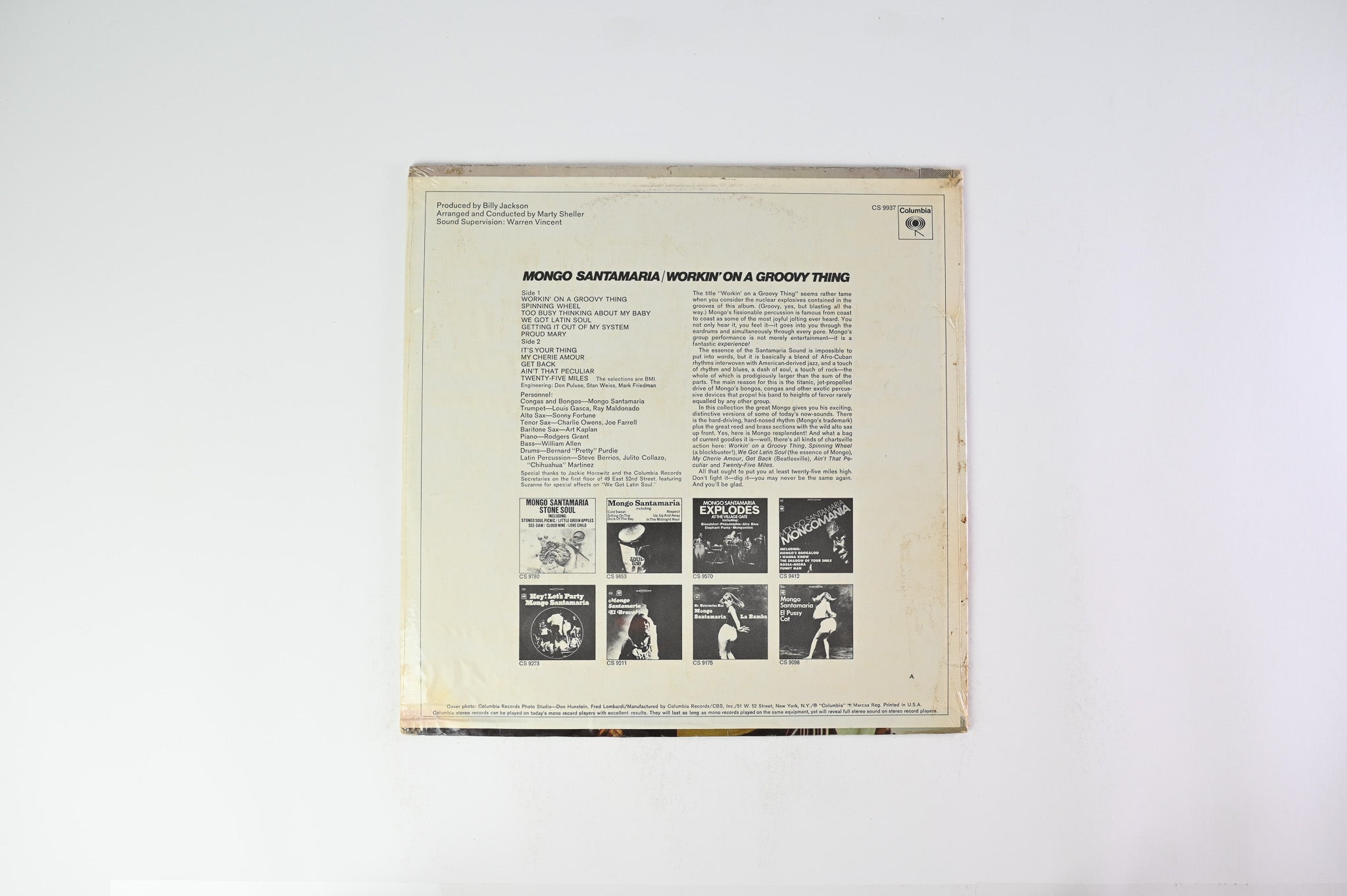 Mongo Santamaria - Workin On A Groovy Thing on Columbia - Sealed