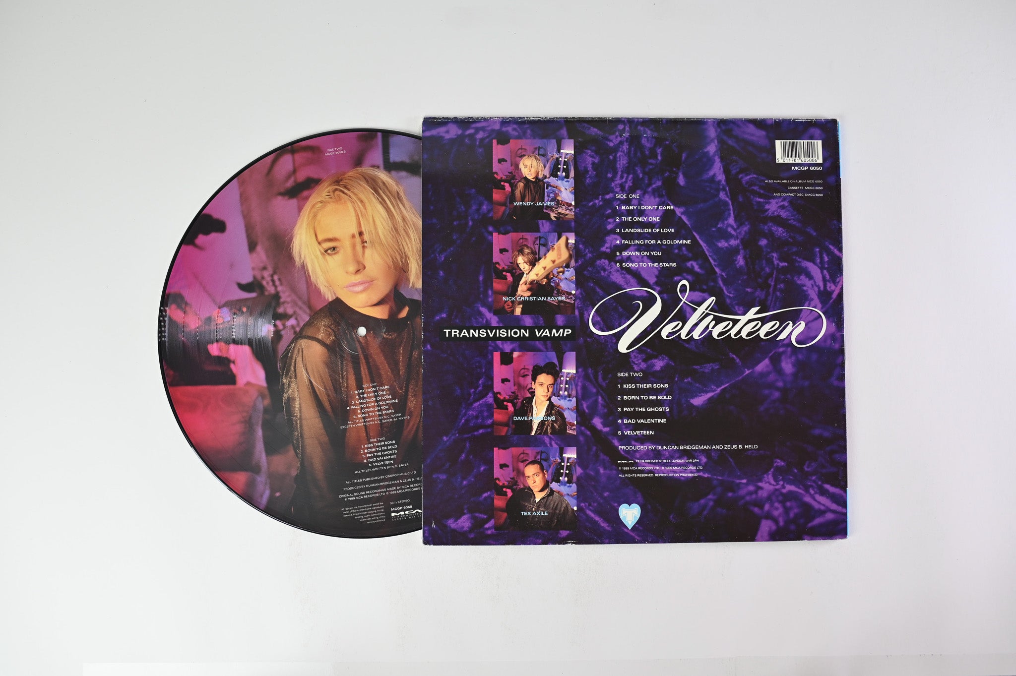 Transvision Vamp - Velveteen on MCA Records - Picture Disc Transvision Vamp - Velveteen on MCA Records - Picture Disc
