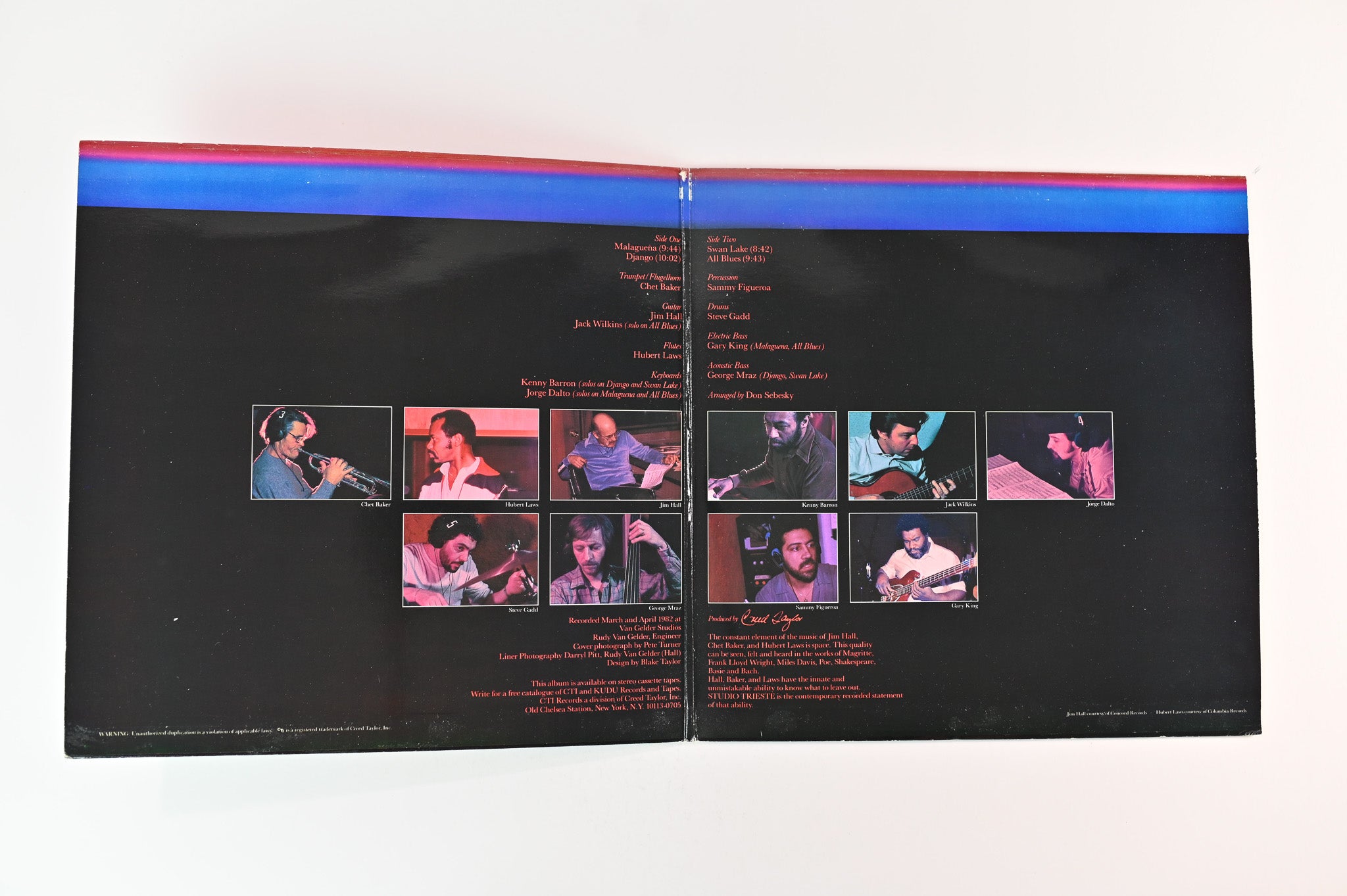 Chet Baker, Jim Hall, Hubert Laws – Studio Trieste on CTI Records