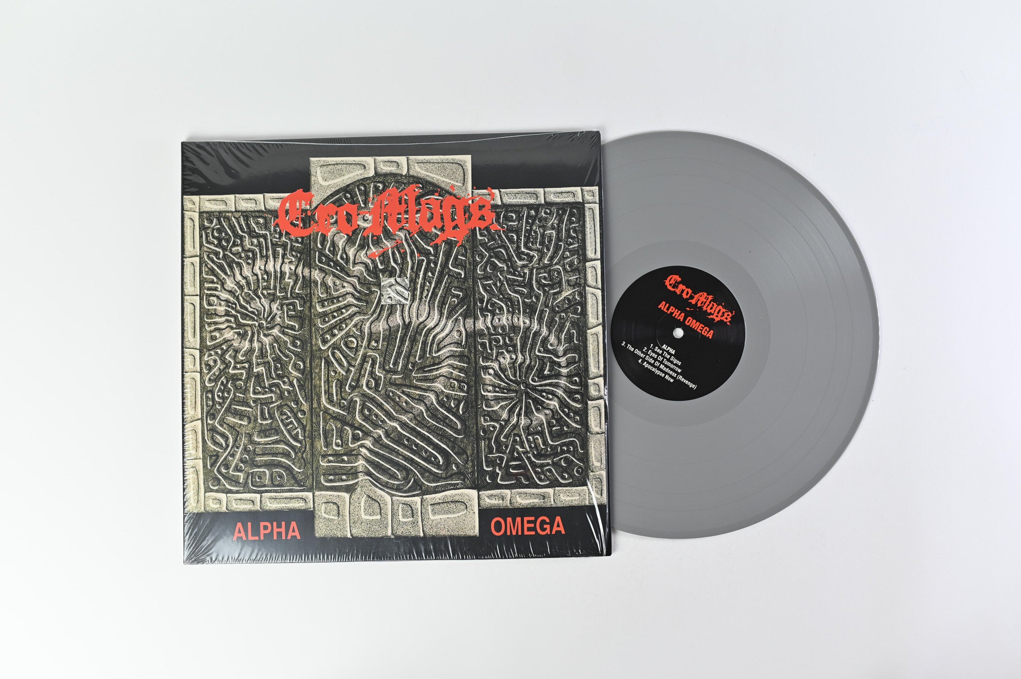 Cro-Mags - Alpha Omega on Back on Black Grey Vinyl Reissue