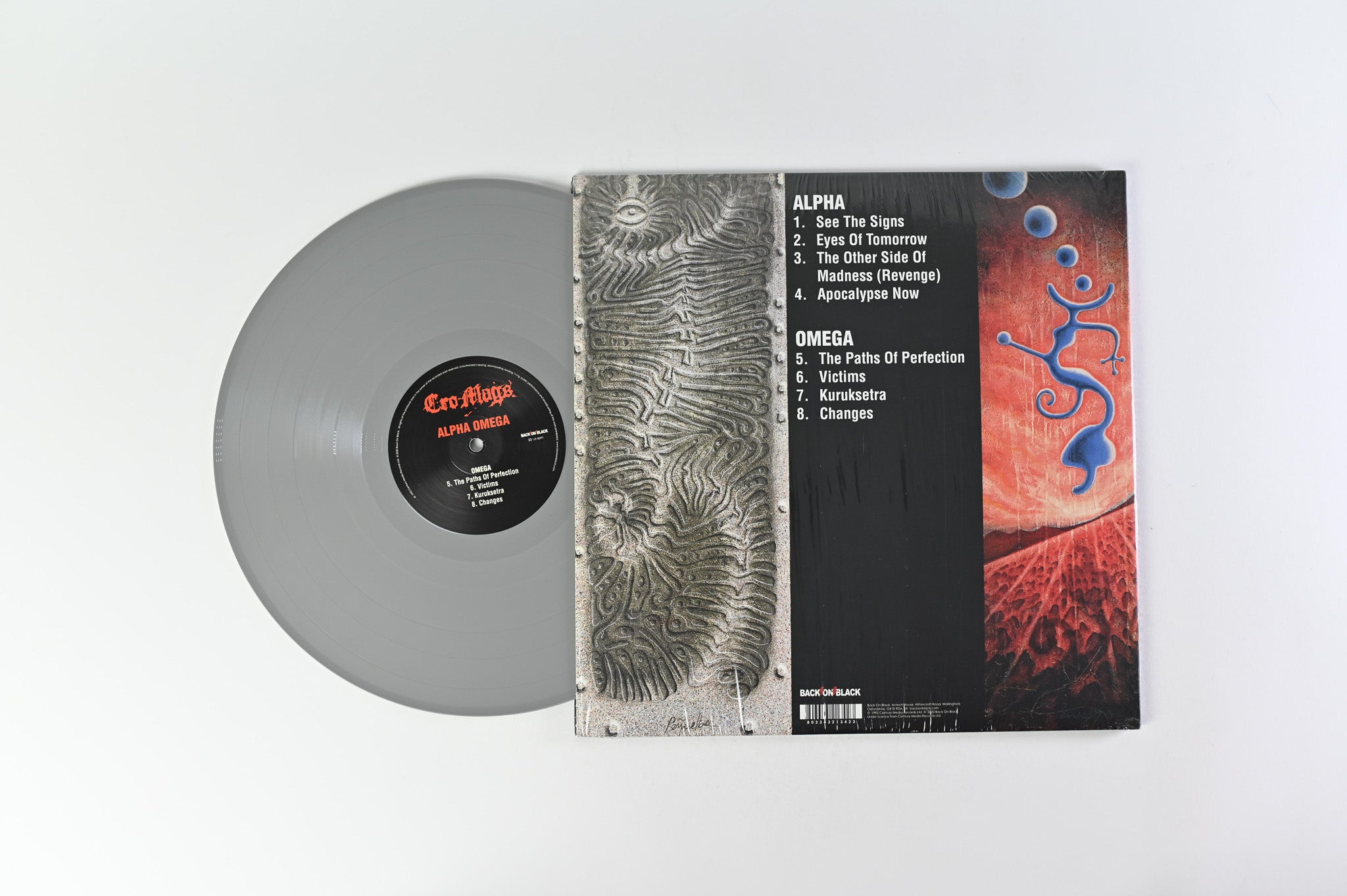 Cro-Mags - Alpha Omega on Back on Black Grey Vinyl Reissue
