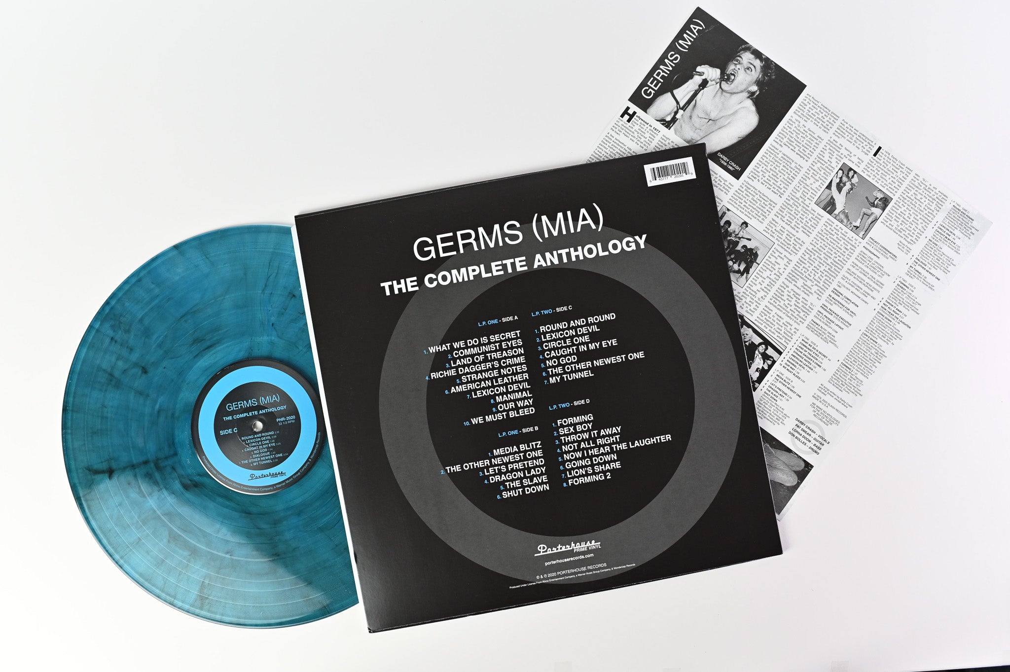 Germs - (MIA) The Complete Anthology on Porterhouse Records Smoked Blue Vinyl