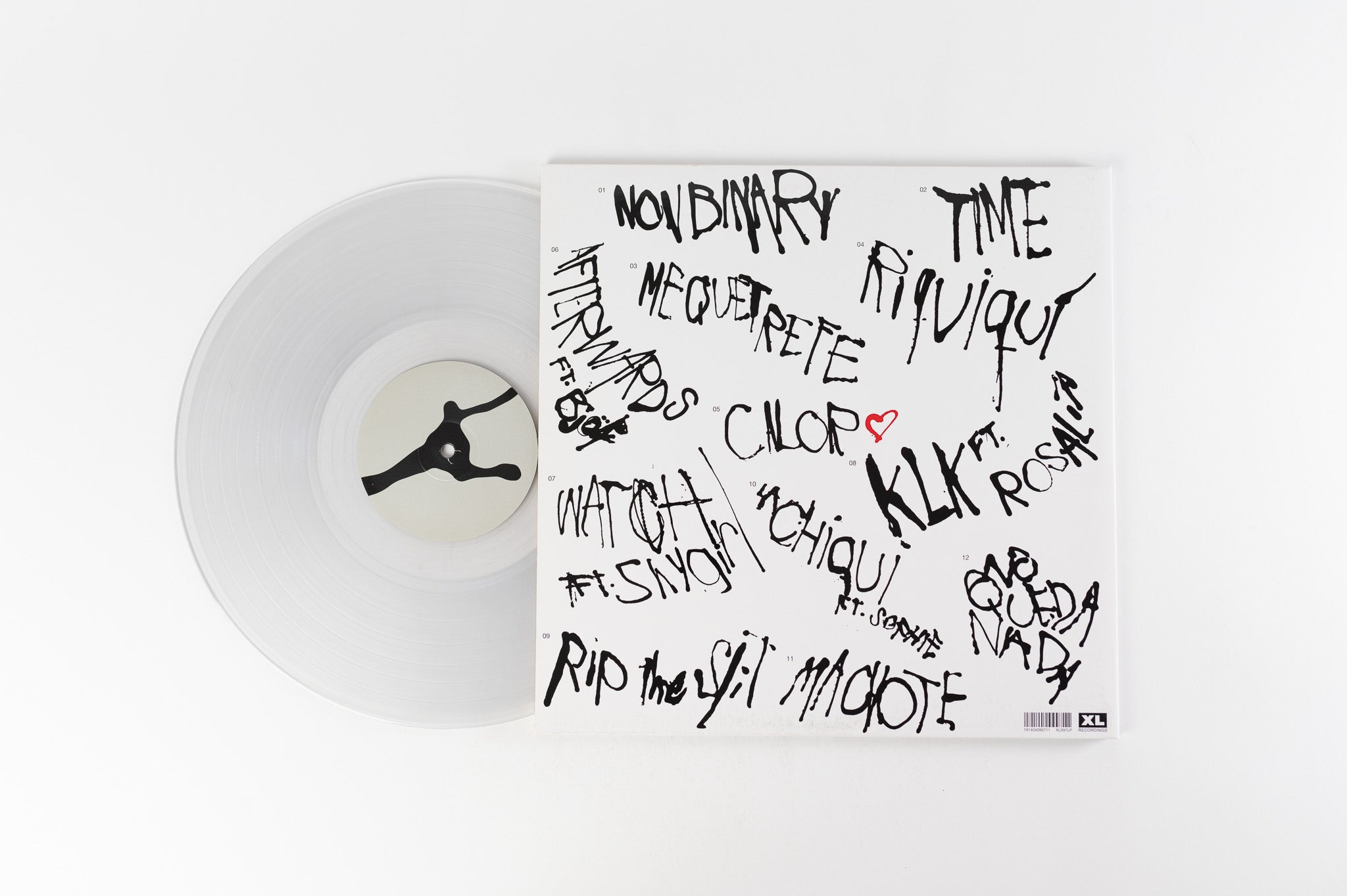Arca - Kick I on XL Recordings Ltd Clear Vinyl Arca - Kick I on XL Recordings Ltd Clear Vinyl