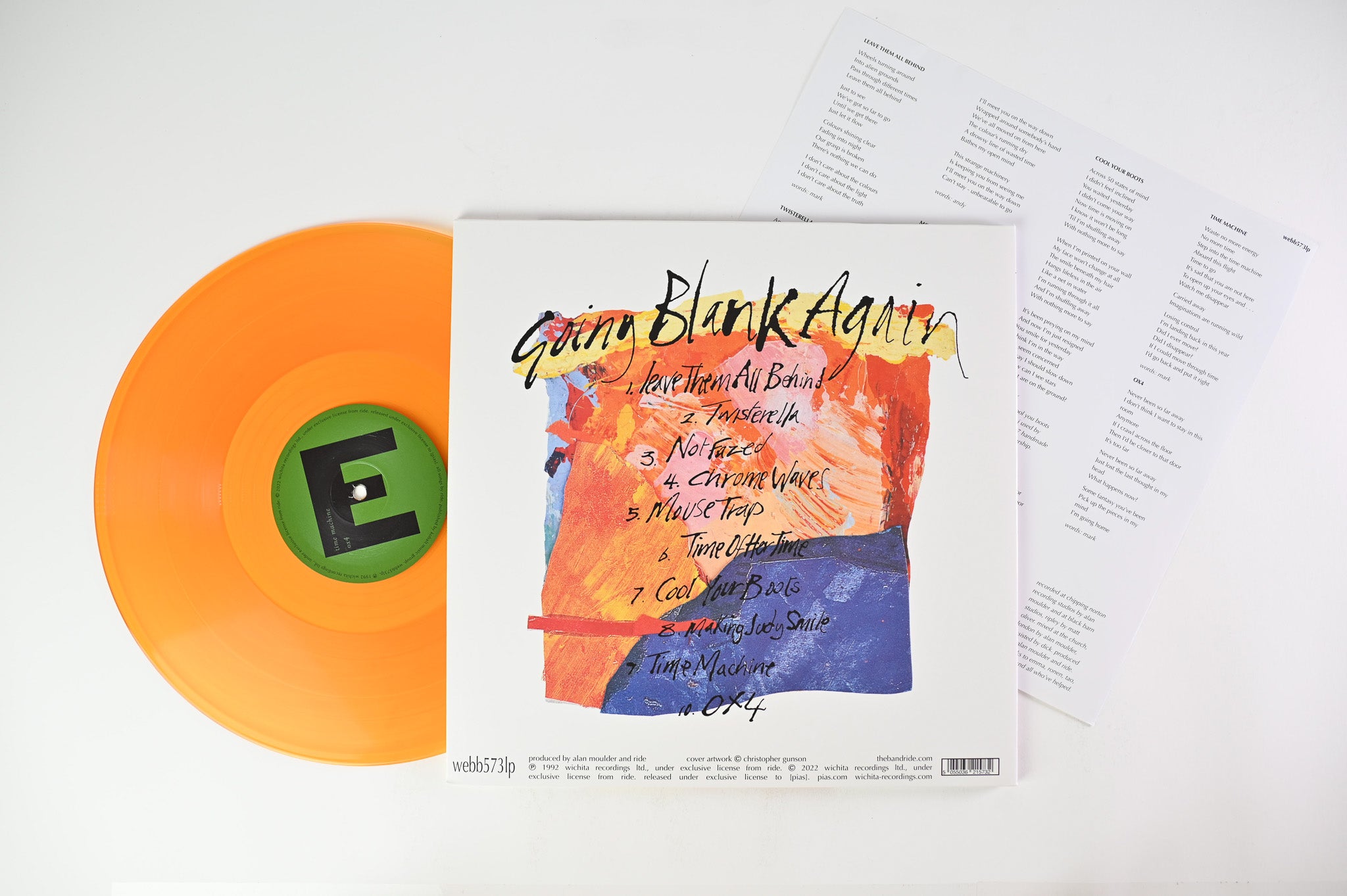 Ride - Going Blank Again on Wichita - Orange Vinyl