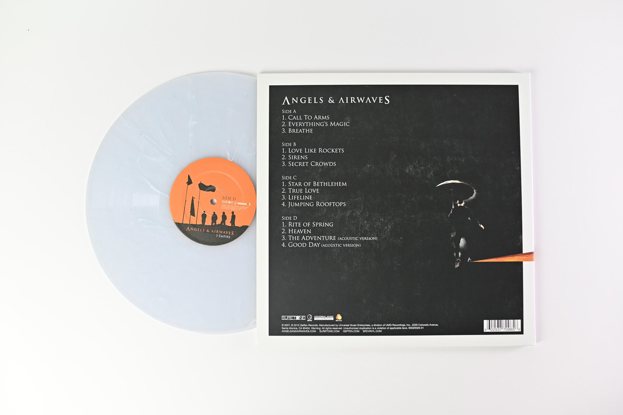 Angels & Airwaves - I-Empire on Geffen Ltd Clear With White Smoke Reis