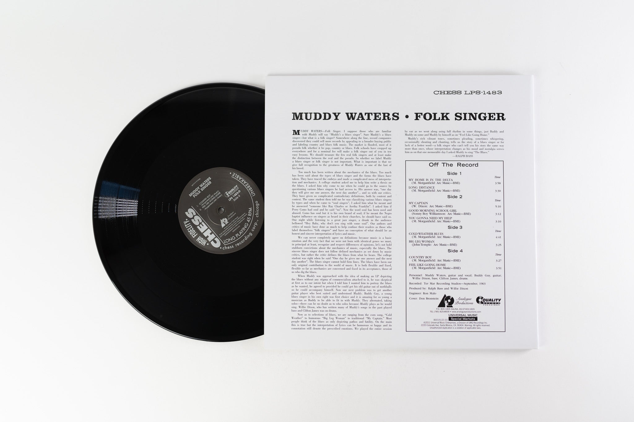 Muddy Waters - Folk Singer Reissue 45 RPM on Analogue Productions