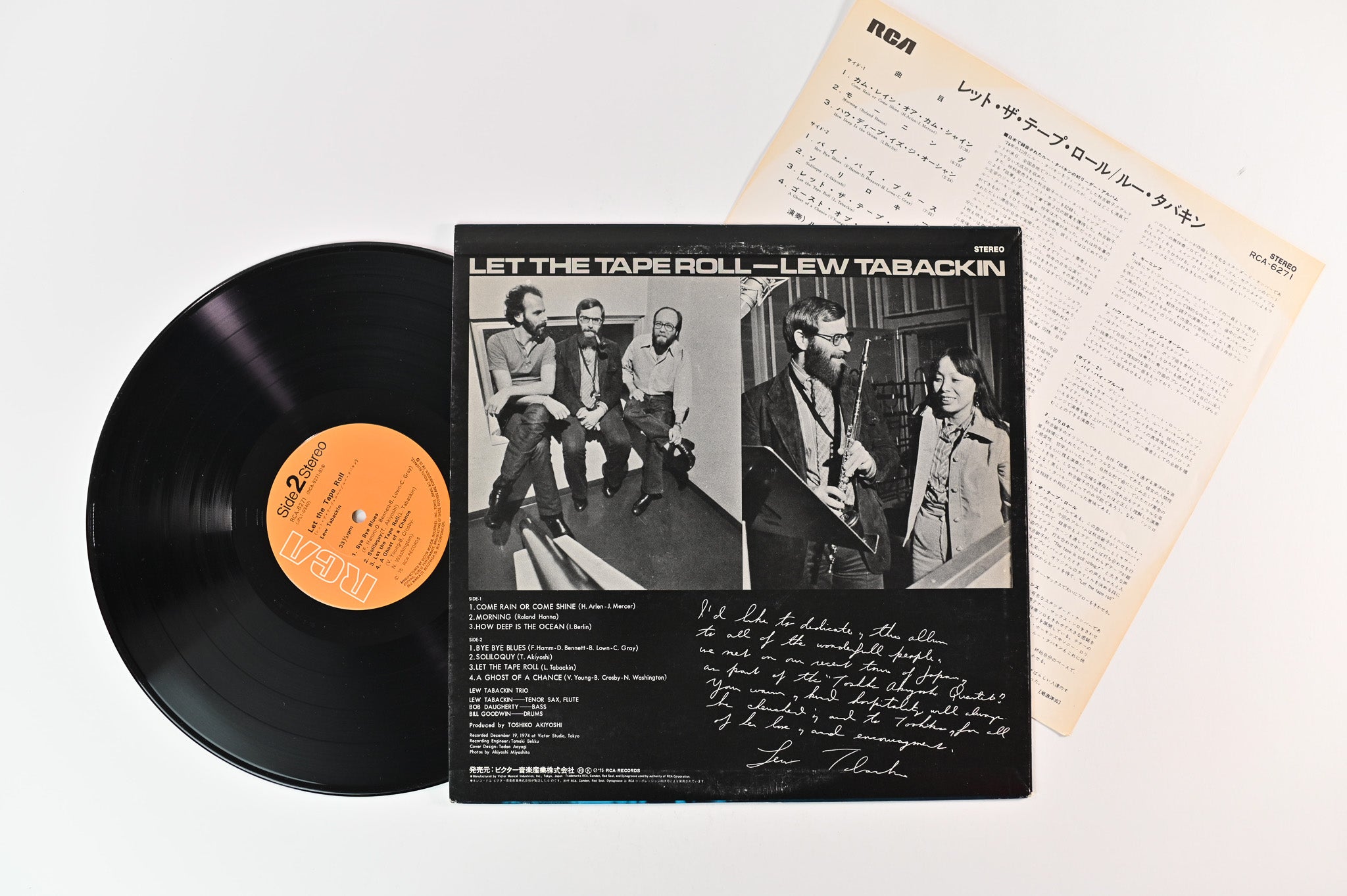 Lew Tabackin - Let The Tape Roll on RCA Japanese Pressing