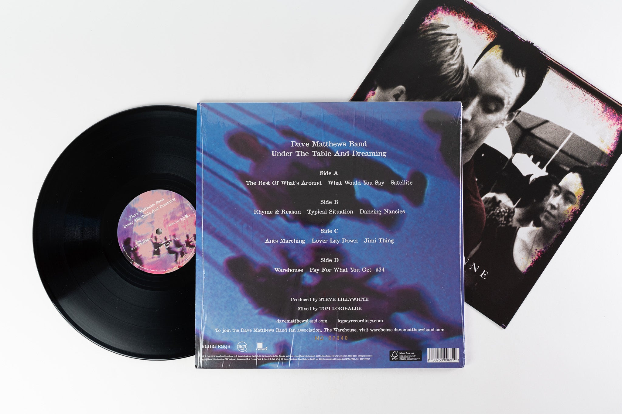 Dave Matthews Band - Under The Table And Dreaming Limited Edition Numbered Repress on Bama Rags Records
