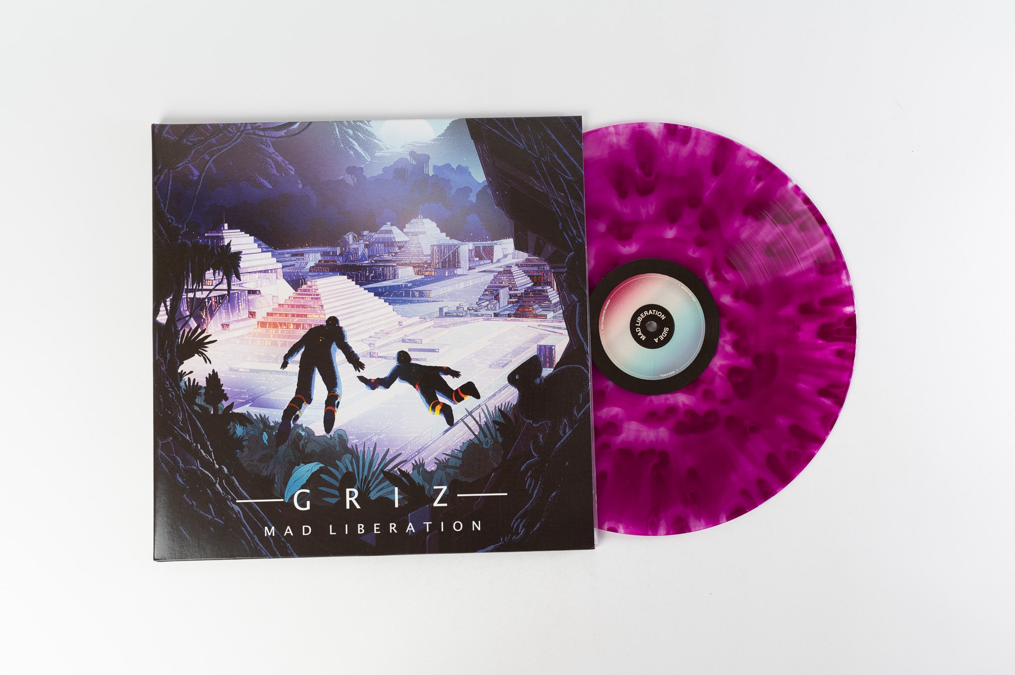 GRiZ - Mad Liberation on Diggers Factory Red & Clear Cloud/Blue & White Marble Vinyl