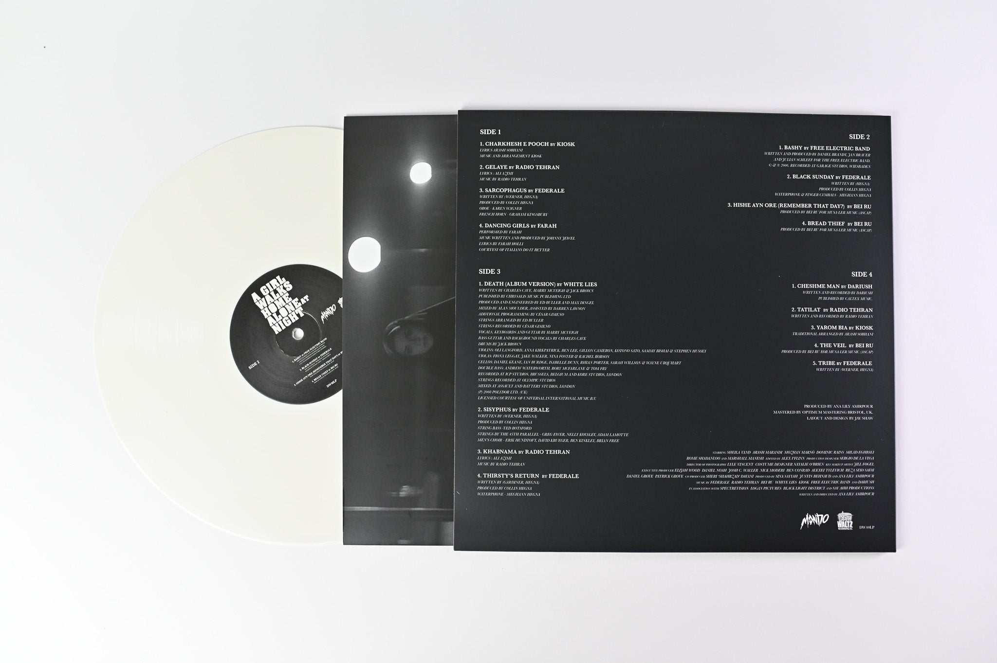 Various - A Girl Walks Home Alone At Night on Death Waltz Ltd White & Black Vinyl