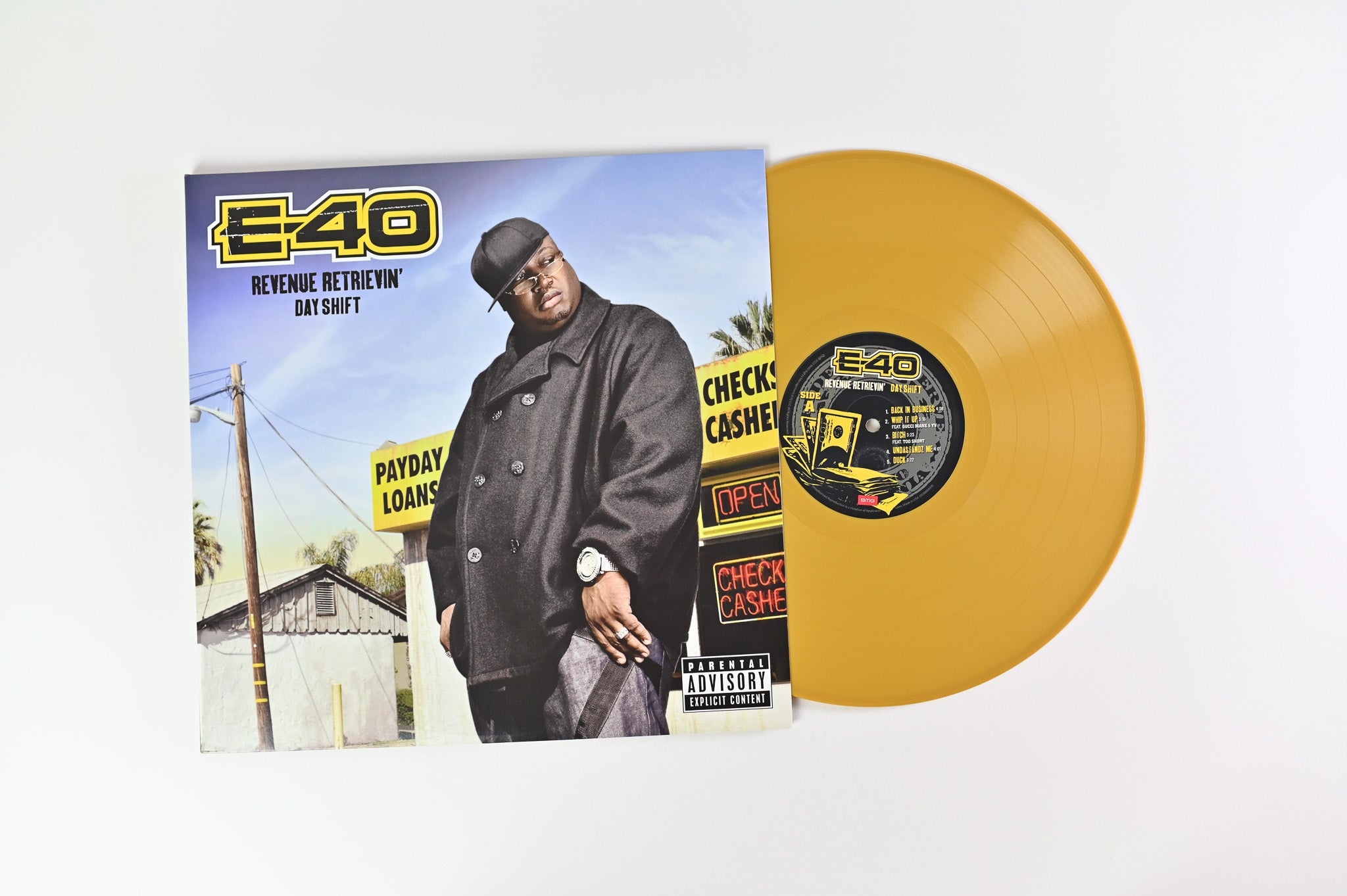E-40 - Revenue Retrievin' Day Shift on BMG - Gold Vinyl RSD 2023