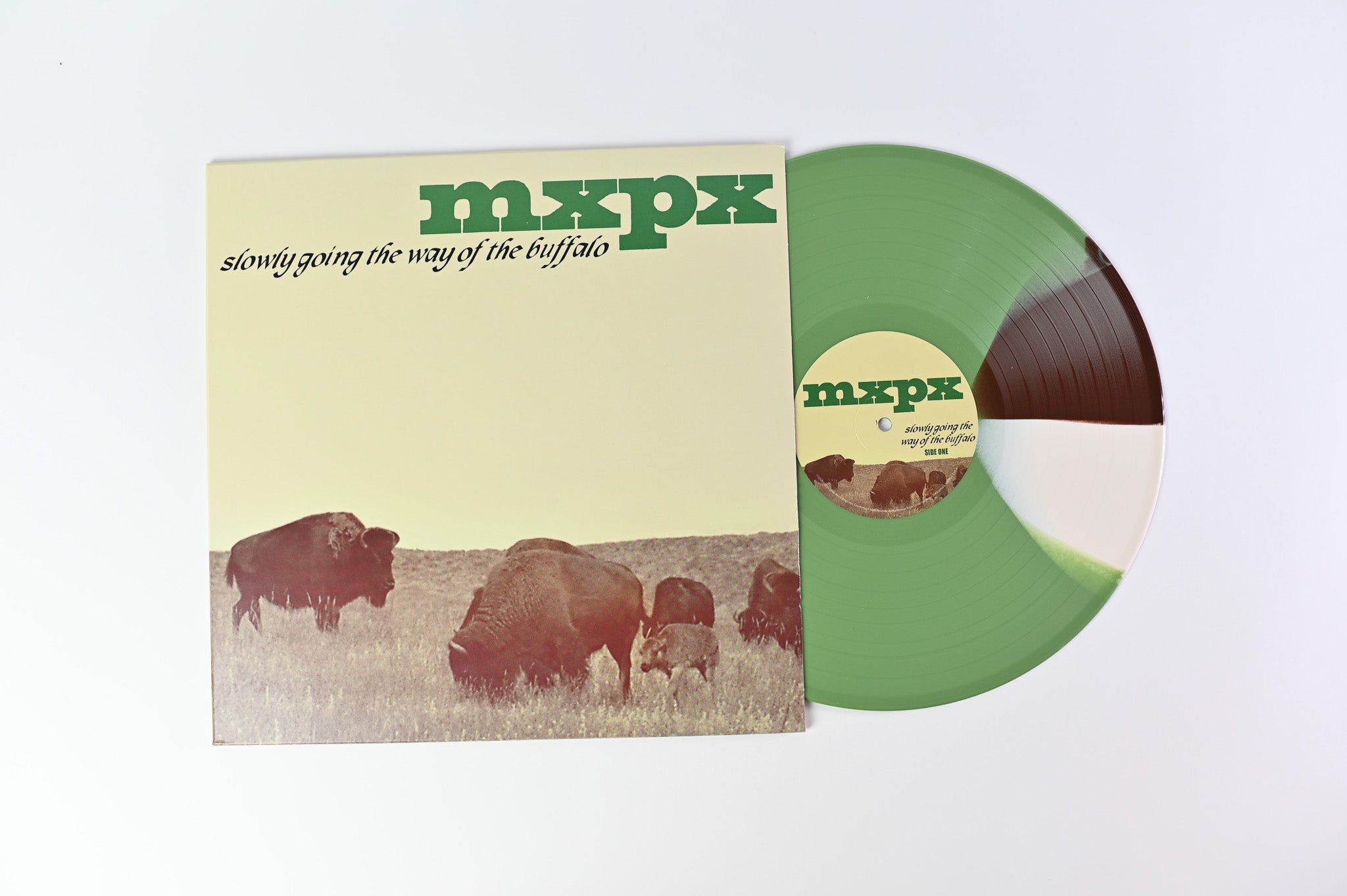 MxPx - Slowly Going The Way Of The Buffalo Green/Brow/White Twister Reissue