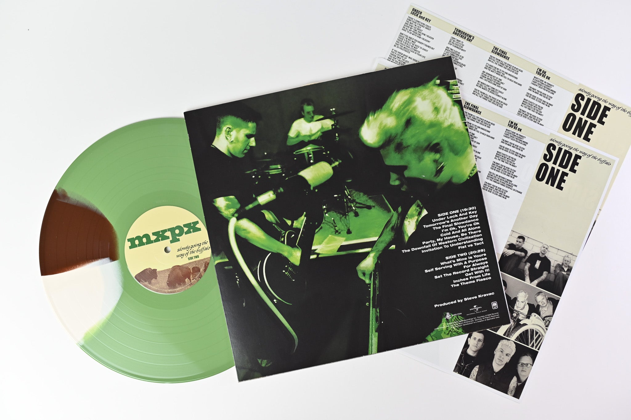 MxPx - Slowly Going The Way Of The Buffalo Green/Brow/White Twister Reissue