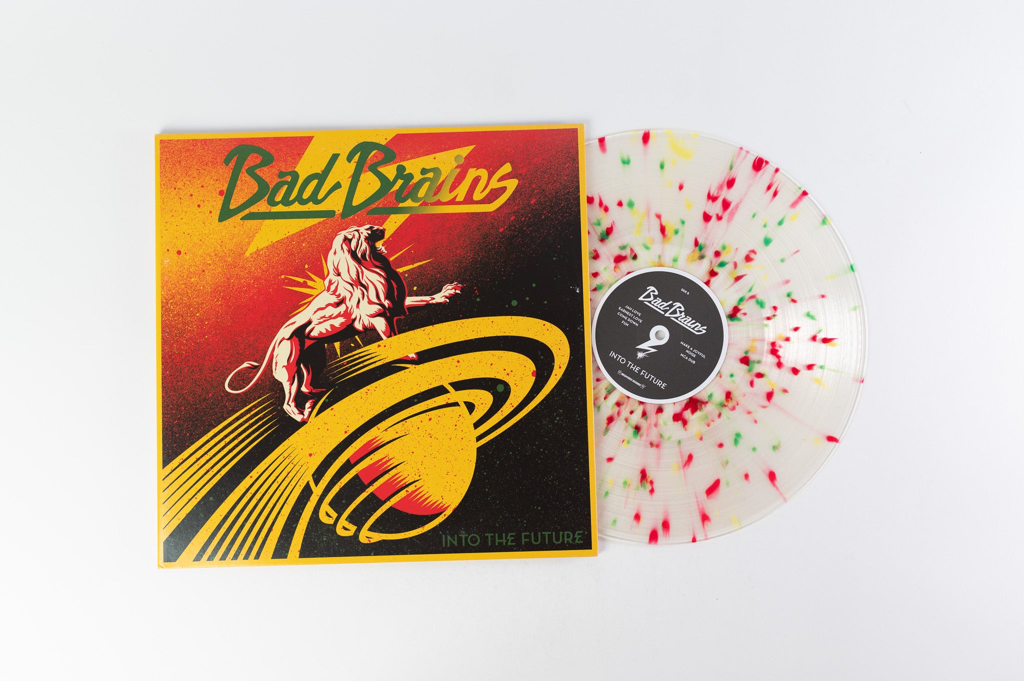 Bad Brains - Into The Future on Megaforce Records Clear w/Red, Gold & Green Splatter Vinyl