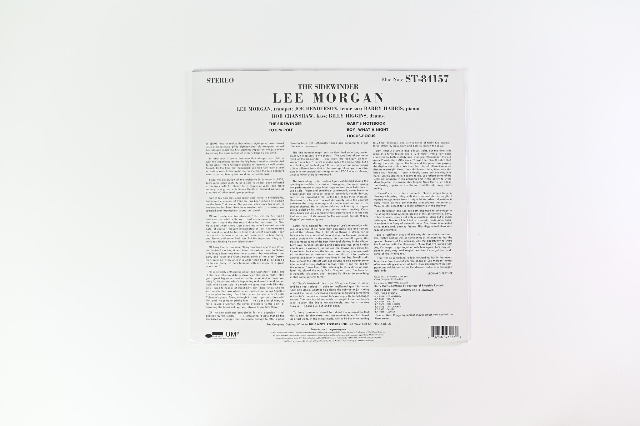 Lee Morgan - The Sidewinder on Blue Note Classic Vinyl Series - Sealed