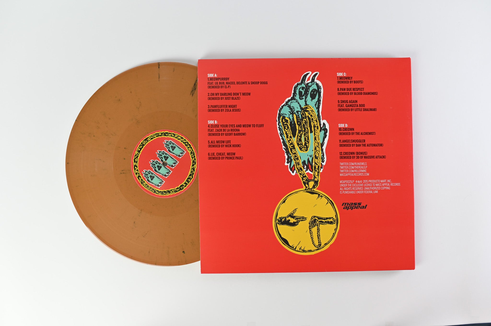 Run The Jewels - Meow The Jewels on Mass Appeal Brown & Black Splatter