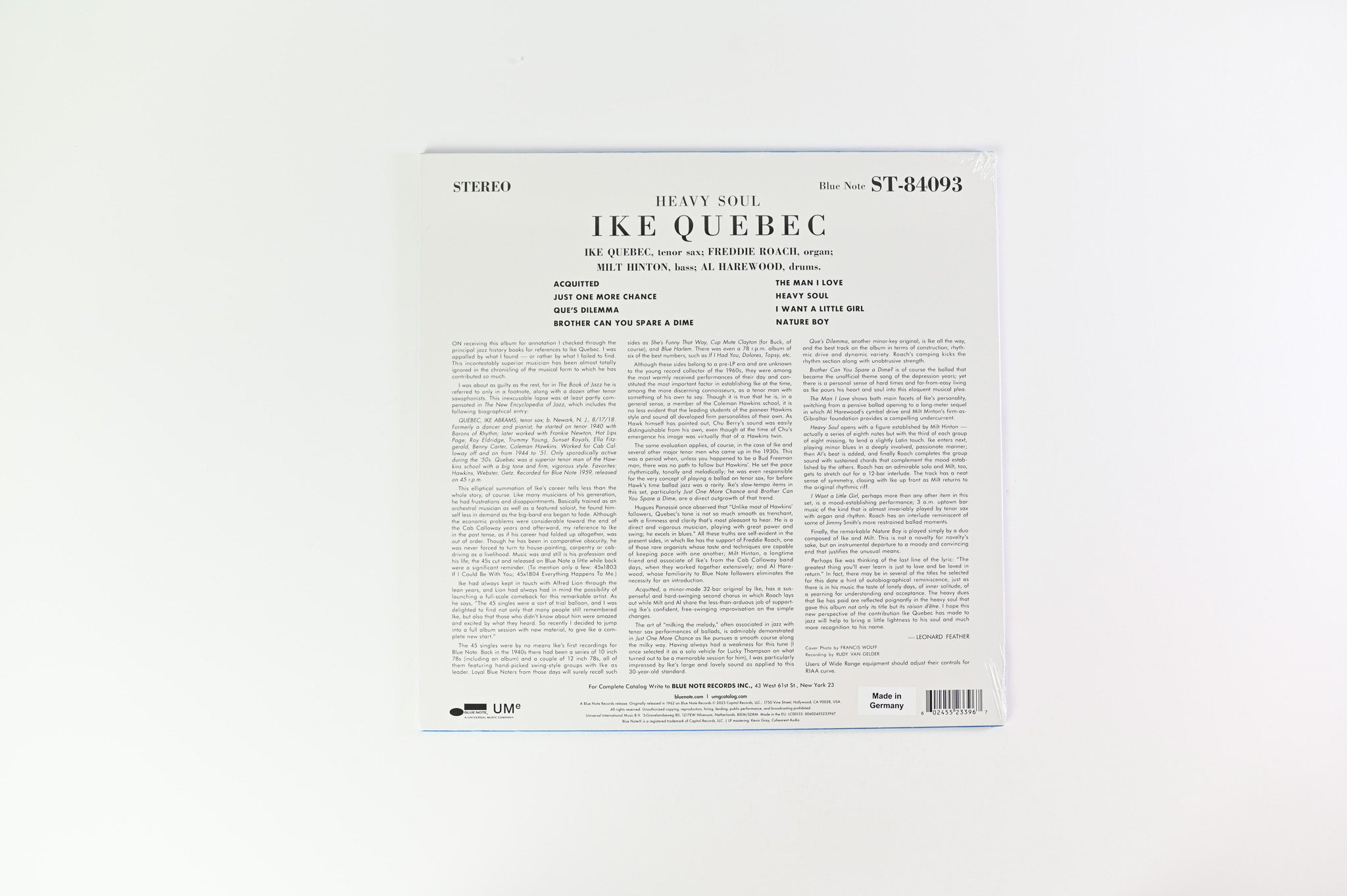 Ike Quebec - Heavy Soul on Blue Note Classic Vinyl Series - Sealed