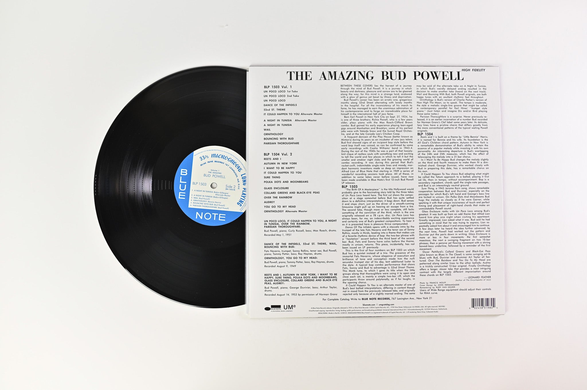 Bud Powell - The Amazing Bud Powell (Volume 1) on Blue Note Classic Vinyl Series