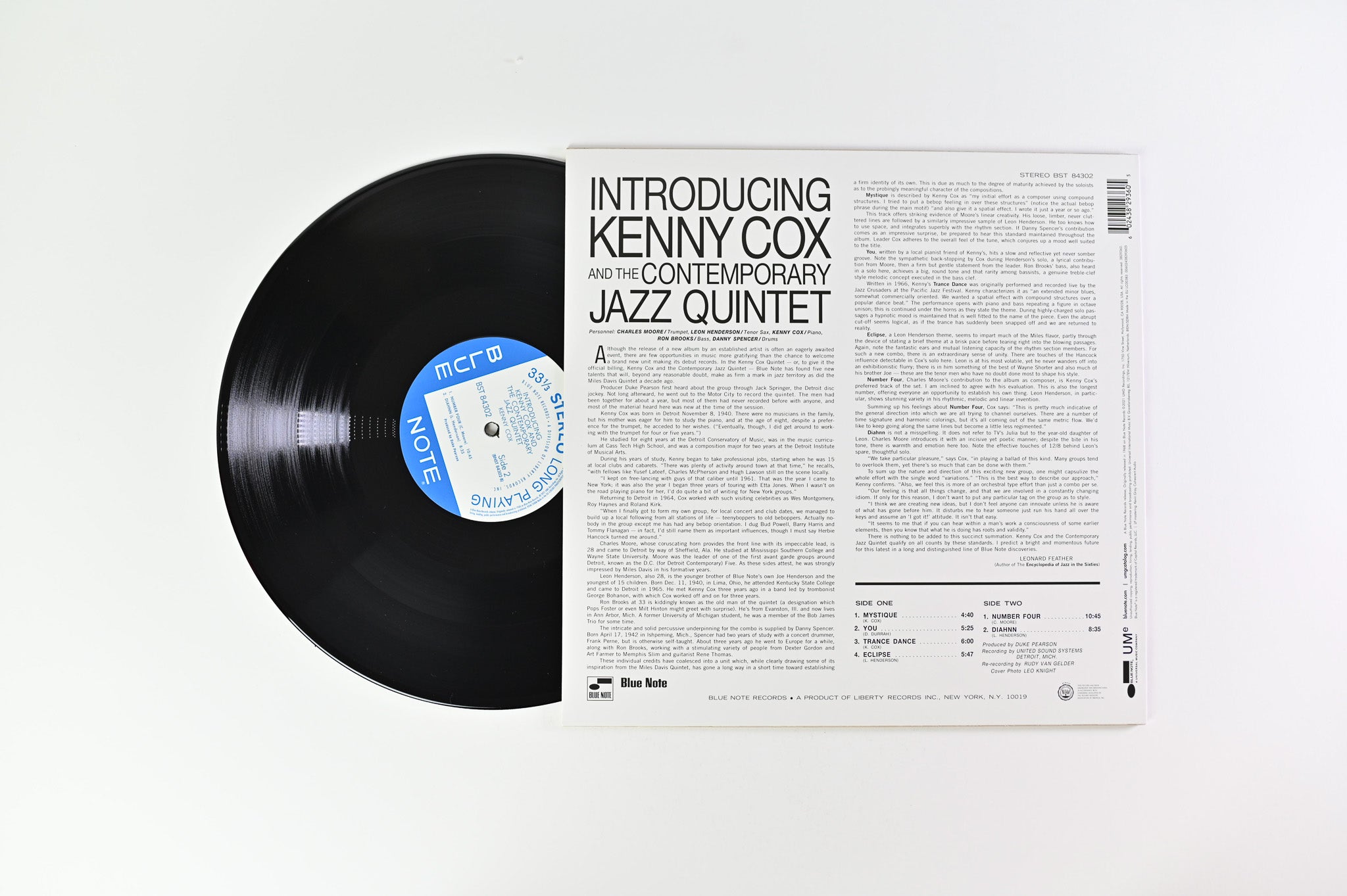 Kenny Cox - Introducing Kenny Cox And The Contemporary Jazz Quintet on Blue Note Classic Vinyl Series