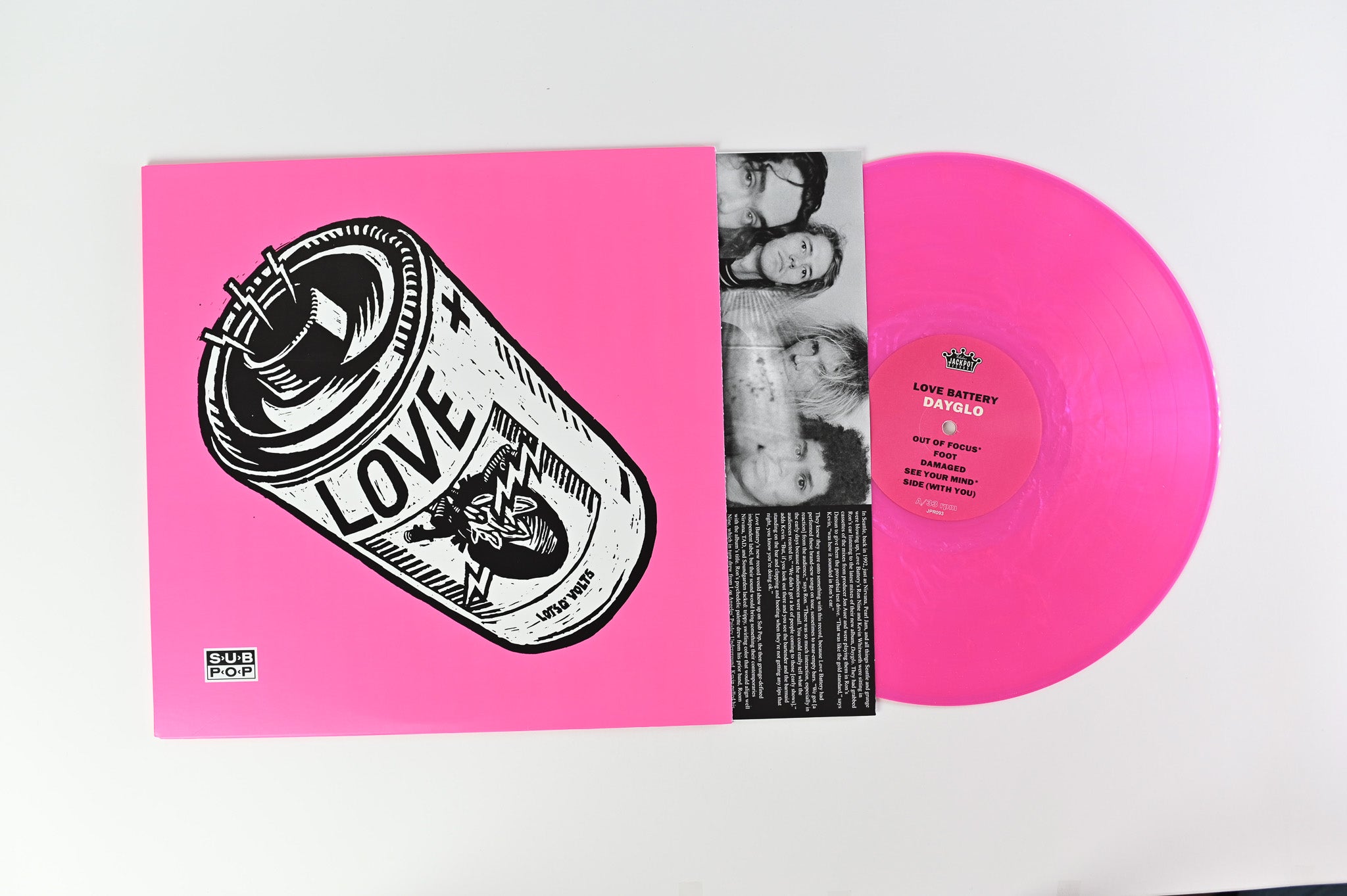 Love Battery - Dayglo on Jackpot Ltd Neon Pink Reissue