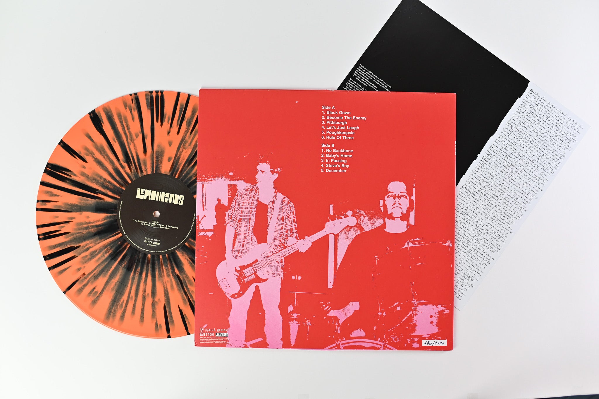 The Lemonheads - The Lemonheads on Hassle Ltd Numbered Orange and Black Splatter