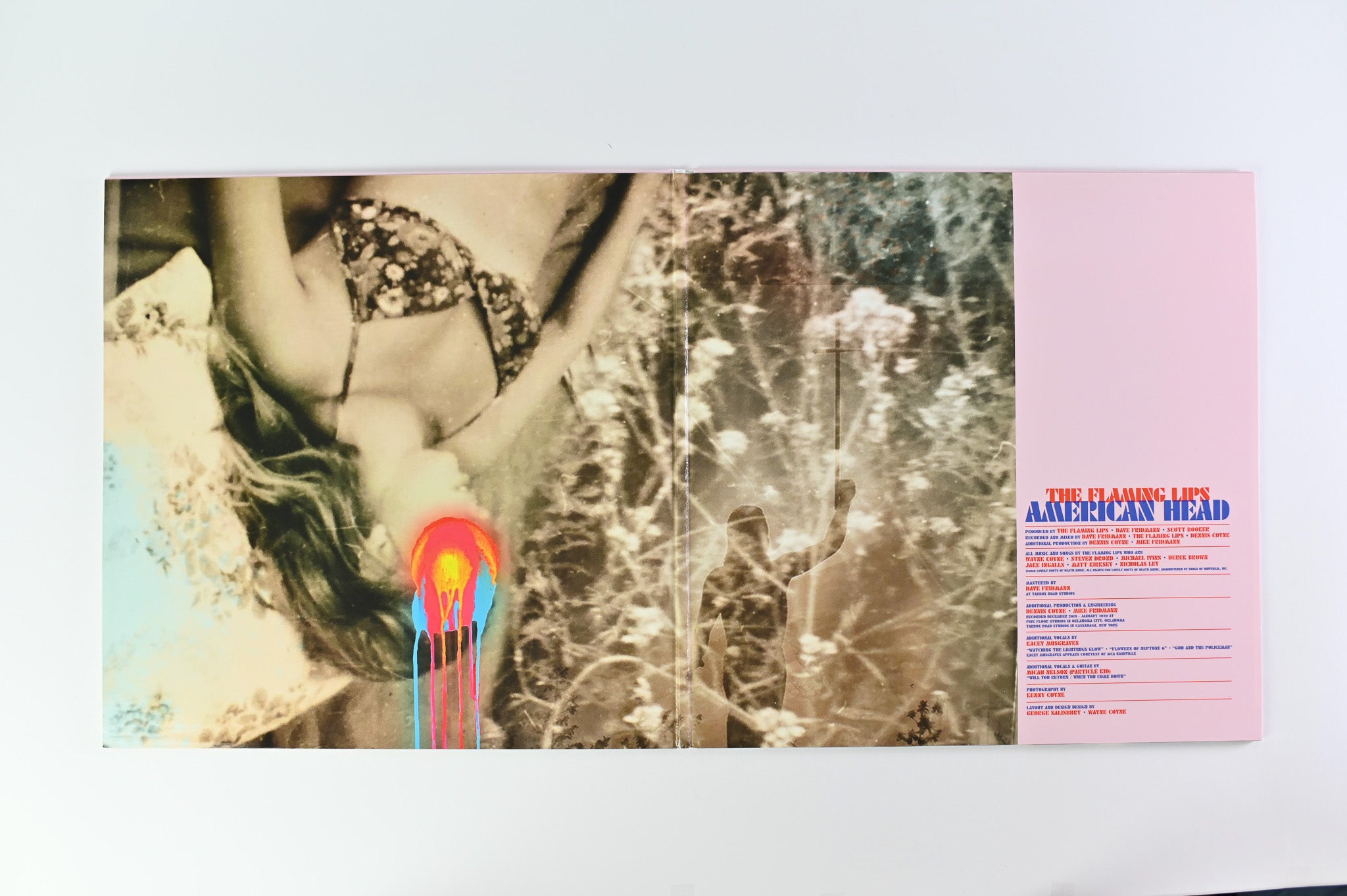 The Flaming Lips - American Head on Warner Ltd Teal and Pink Vinyl