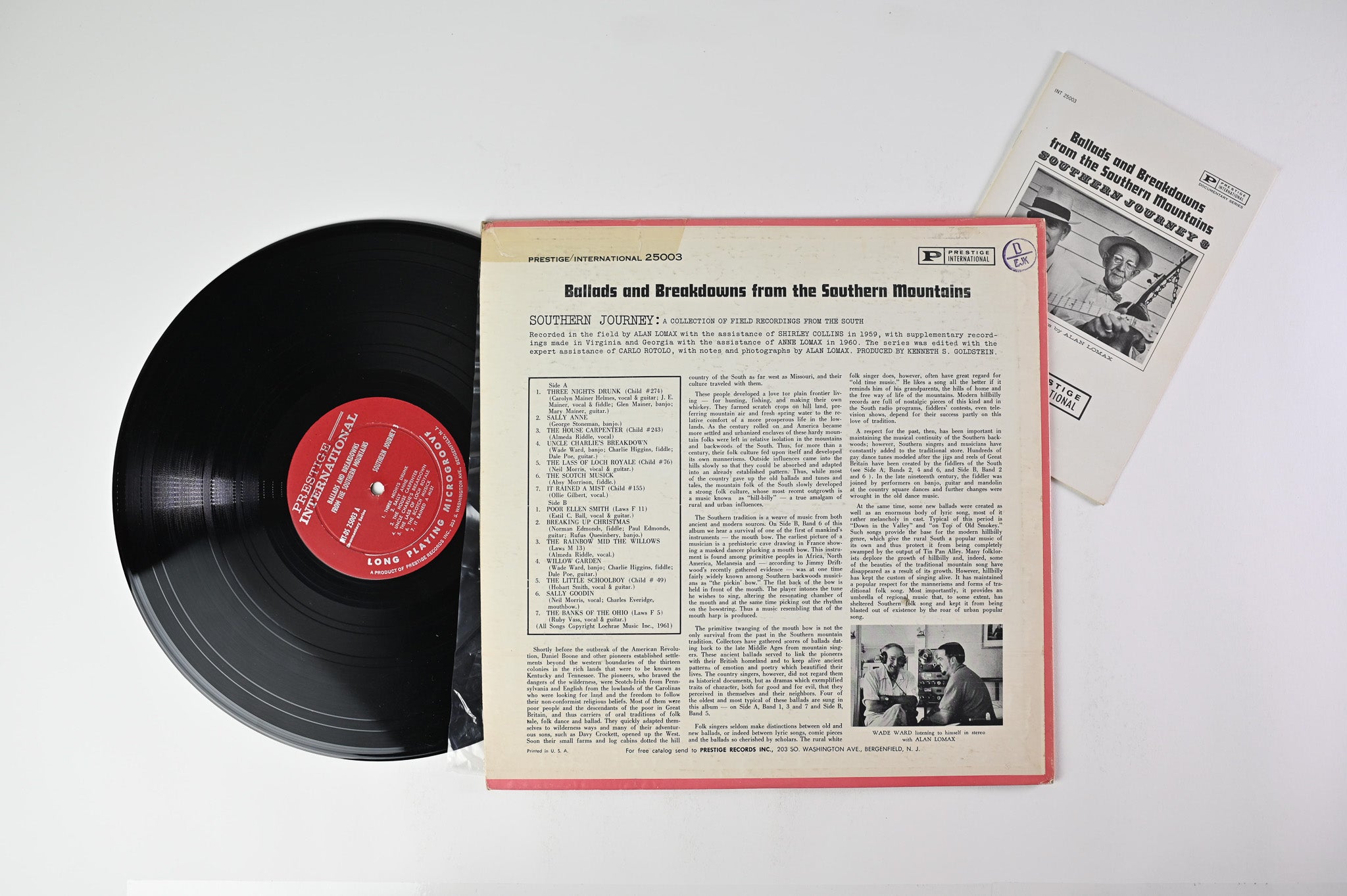 Various - Ballads And Breakdowns From The Southern Mountains - Southern Journey 3 on Prestige International