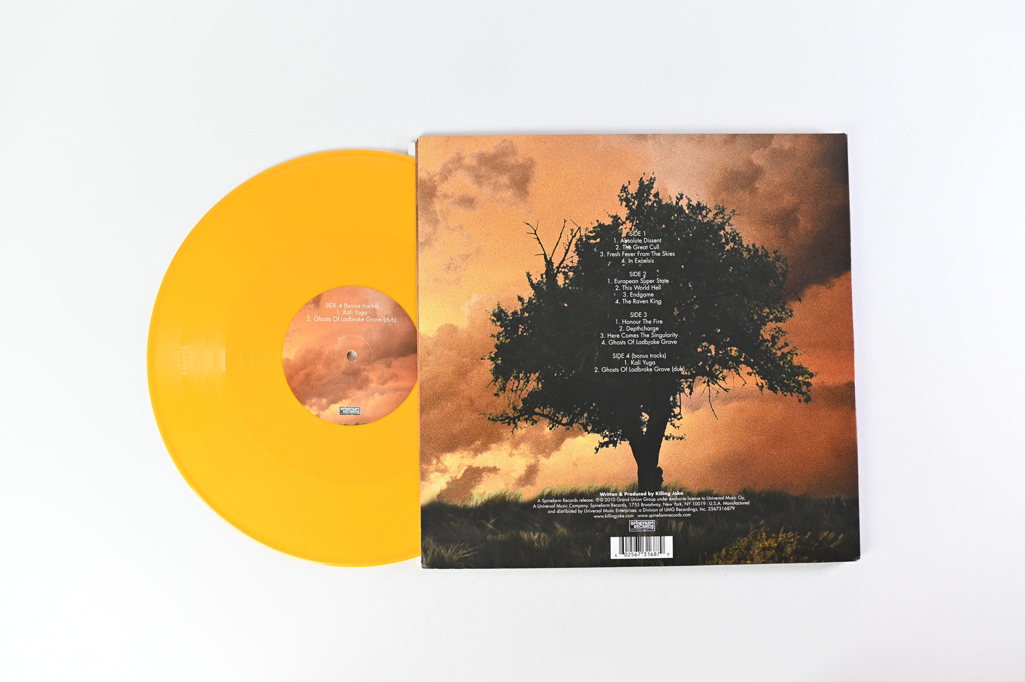 Killing Joke - Absolute Dissent on Spinefarm Ltd RSD 2018 Orange Vinyl Reissue