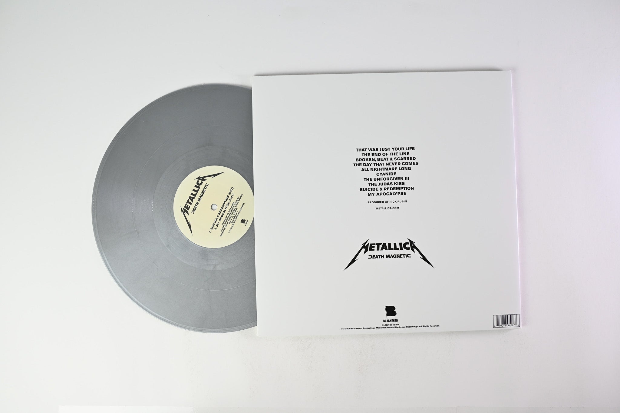 米2discs LP llica Death Magnetic BLCKND0181 Blackened /00660 Metallica - Death Magnetic on Blackened - Silver Vinyl