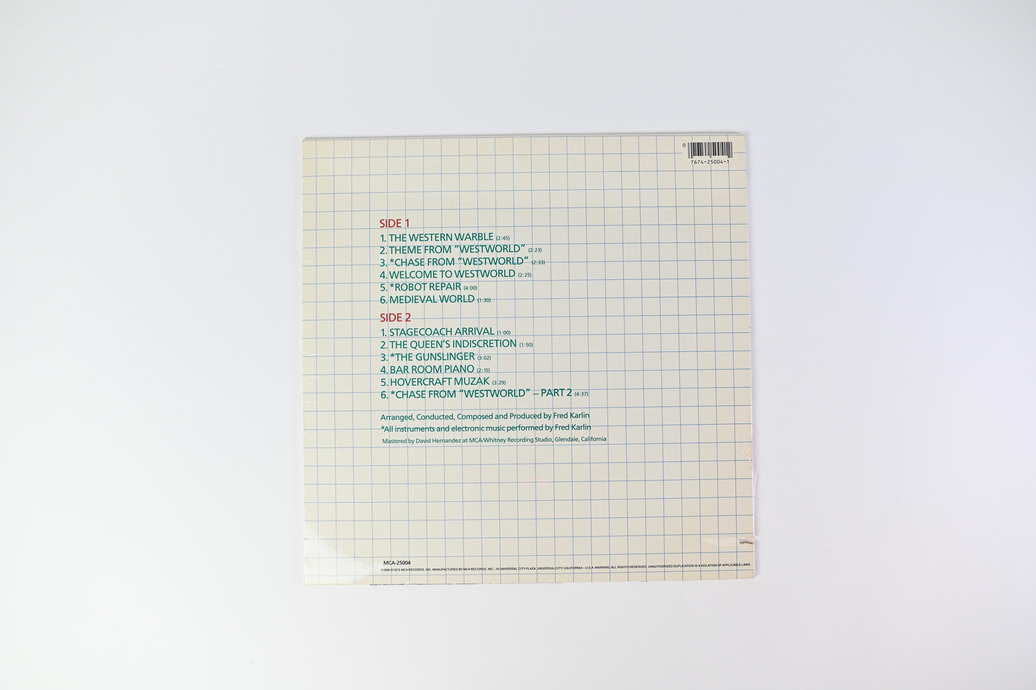 Fred Karlin - Westworld (Original Soundtrack) on MCA Classics Soundtracks Reissue Sealed