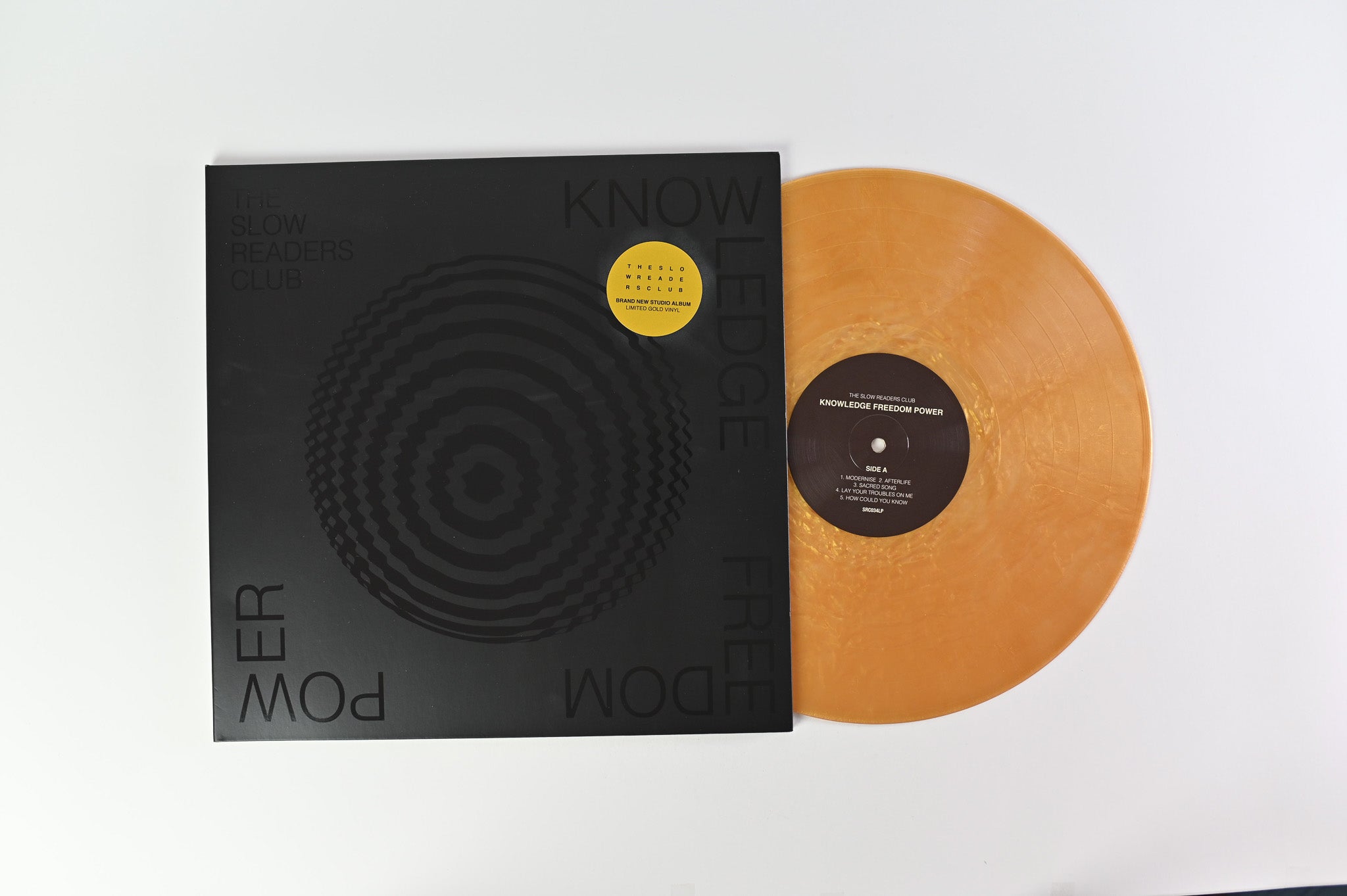 The Slow Readers Club - Knowledge Freedom Power on Velveteen Special Ltd Blackout Edition Gold Vinyl
