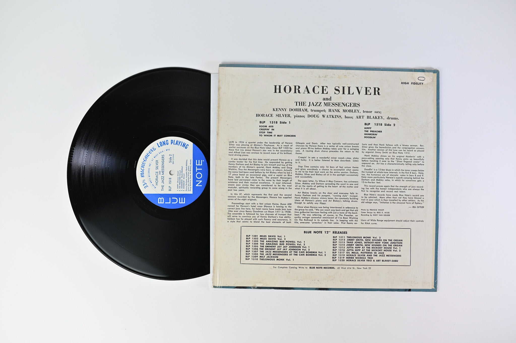 Horace Silver - Horace Silver And The Jazz Messengers on Blue Note Mono W 63rd & NY Labels